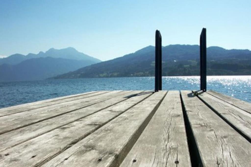 Chalet Attersee - ganzes Ferienhaus, Seeblick, Kamin, Sauna