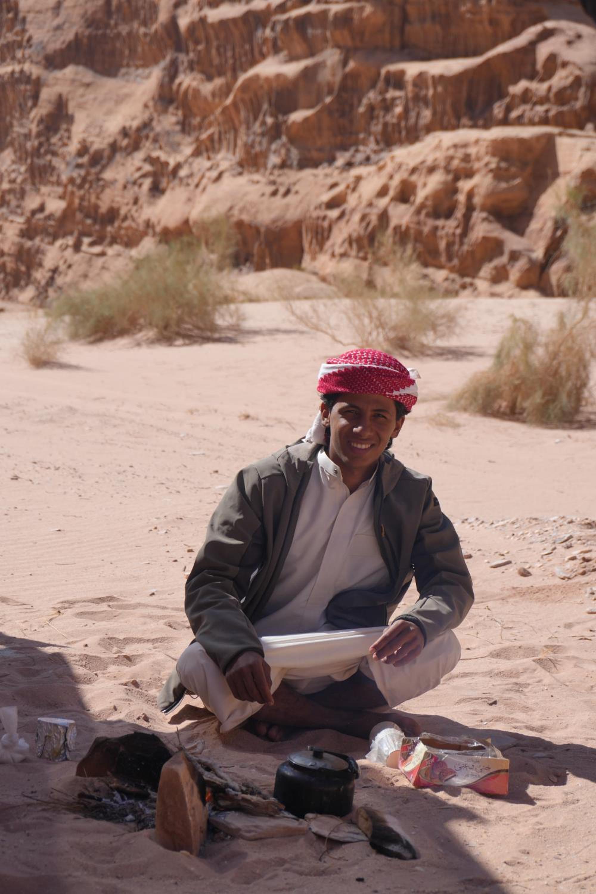 Bedouin cave wadi rum campsite view 2