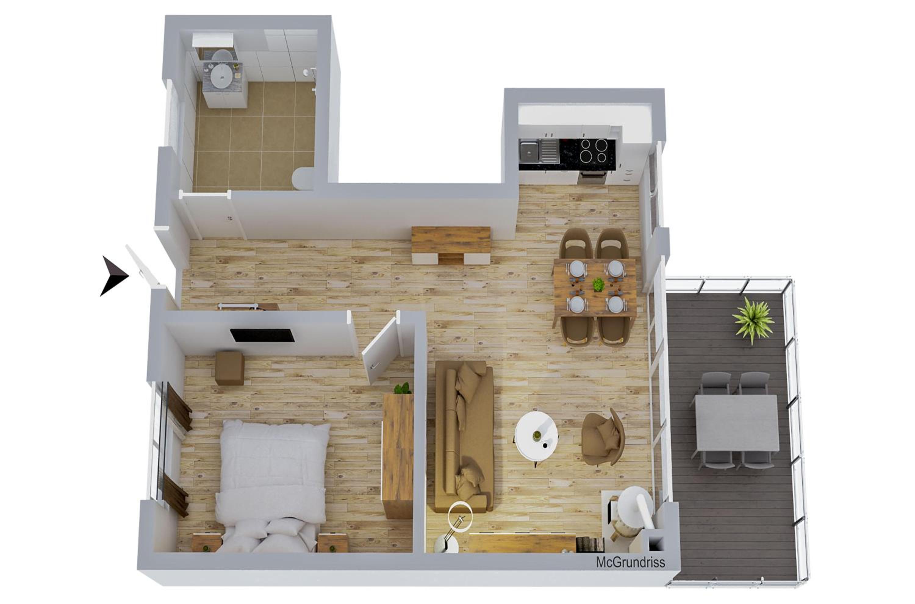 Glücksraum - Modernes Apartment mit Panoramablick, Kamin & Wohlfühlambiente