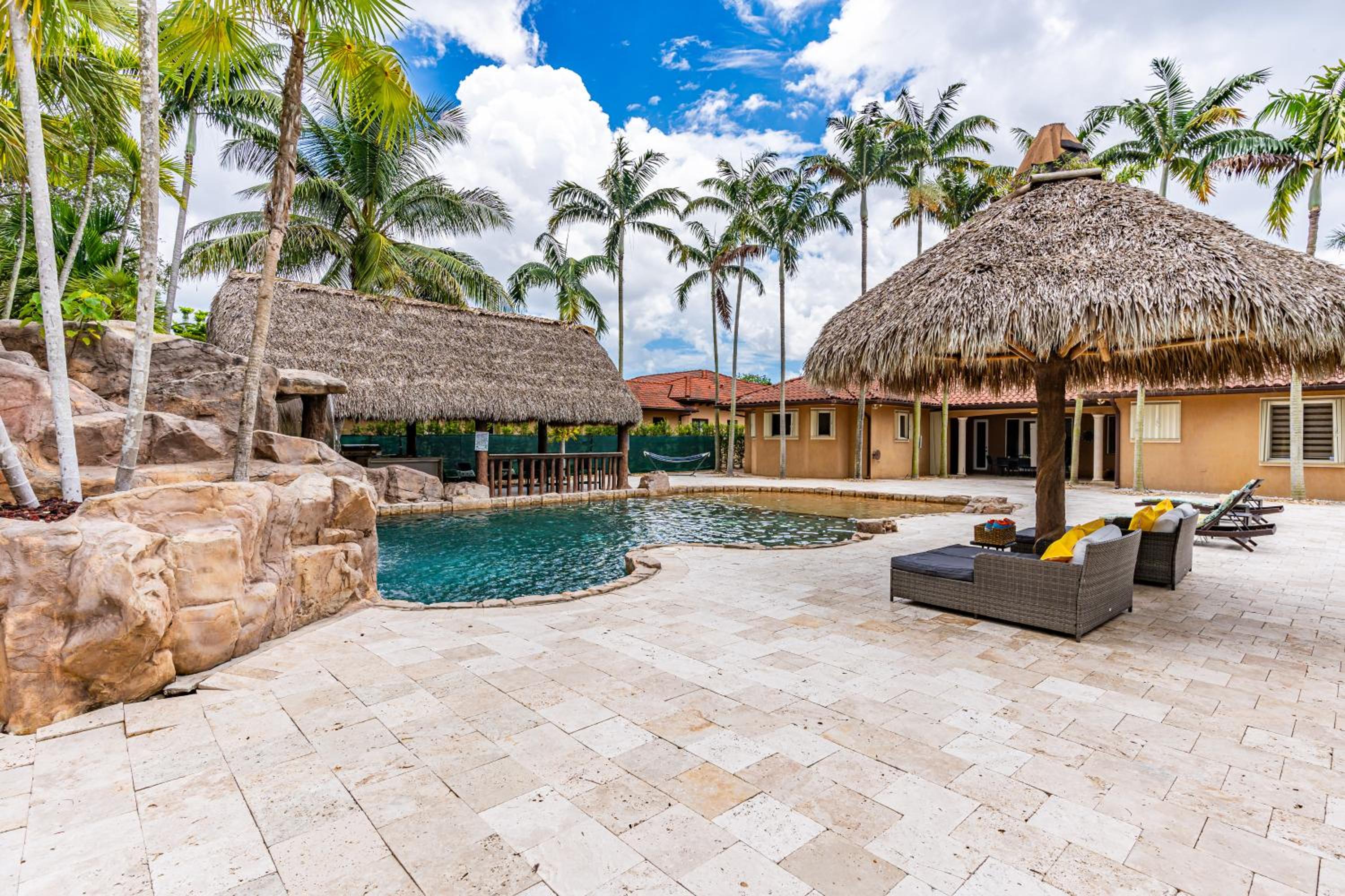 Waterfall Cove- heated pool with slide and waterfall