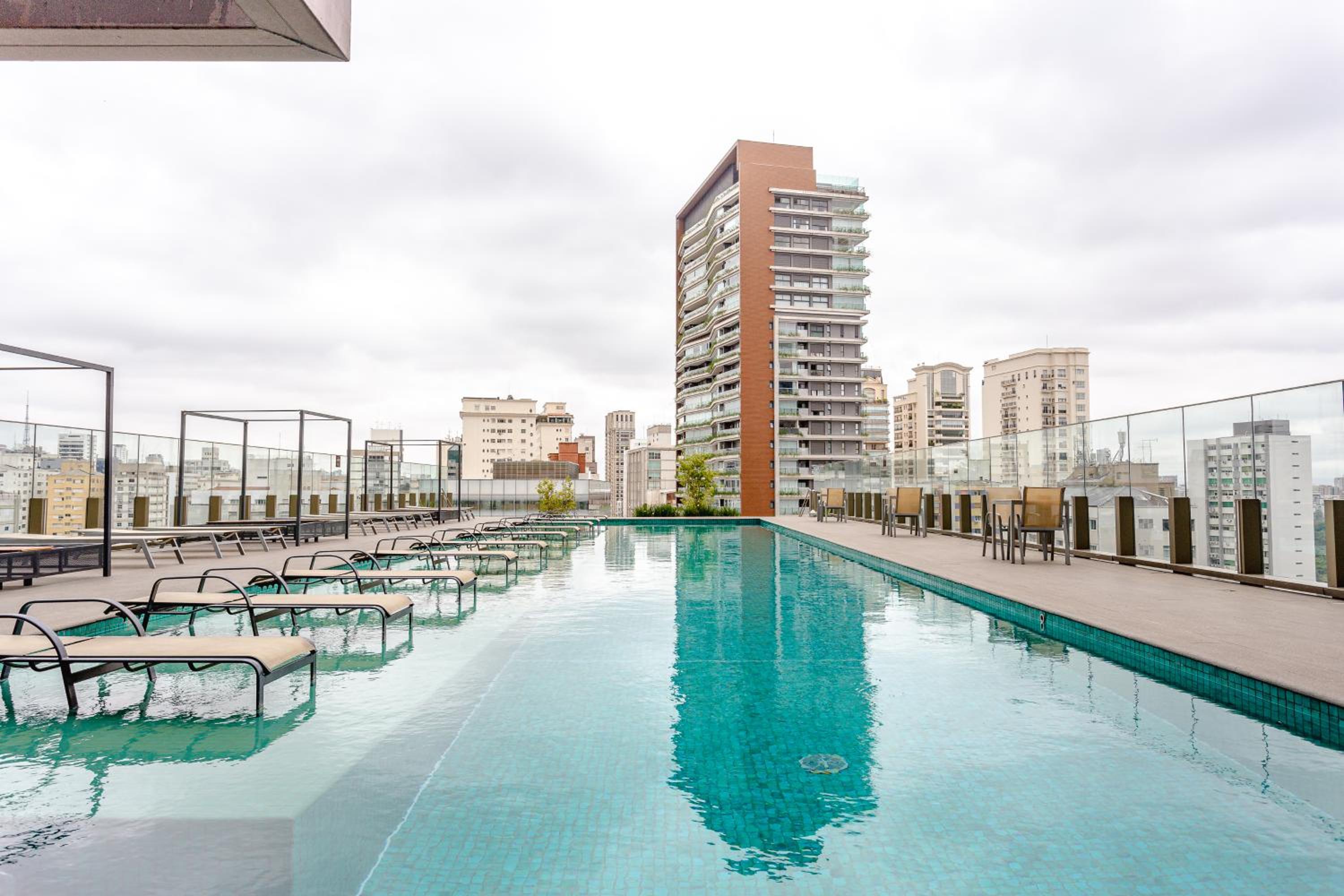 Studio Jardins 22°andar: Vista, Academia e Piscina