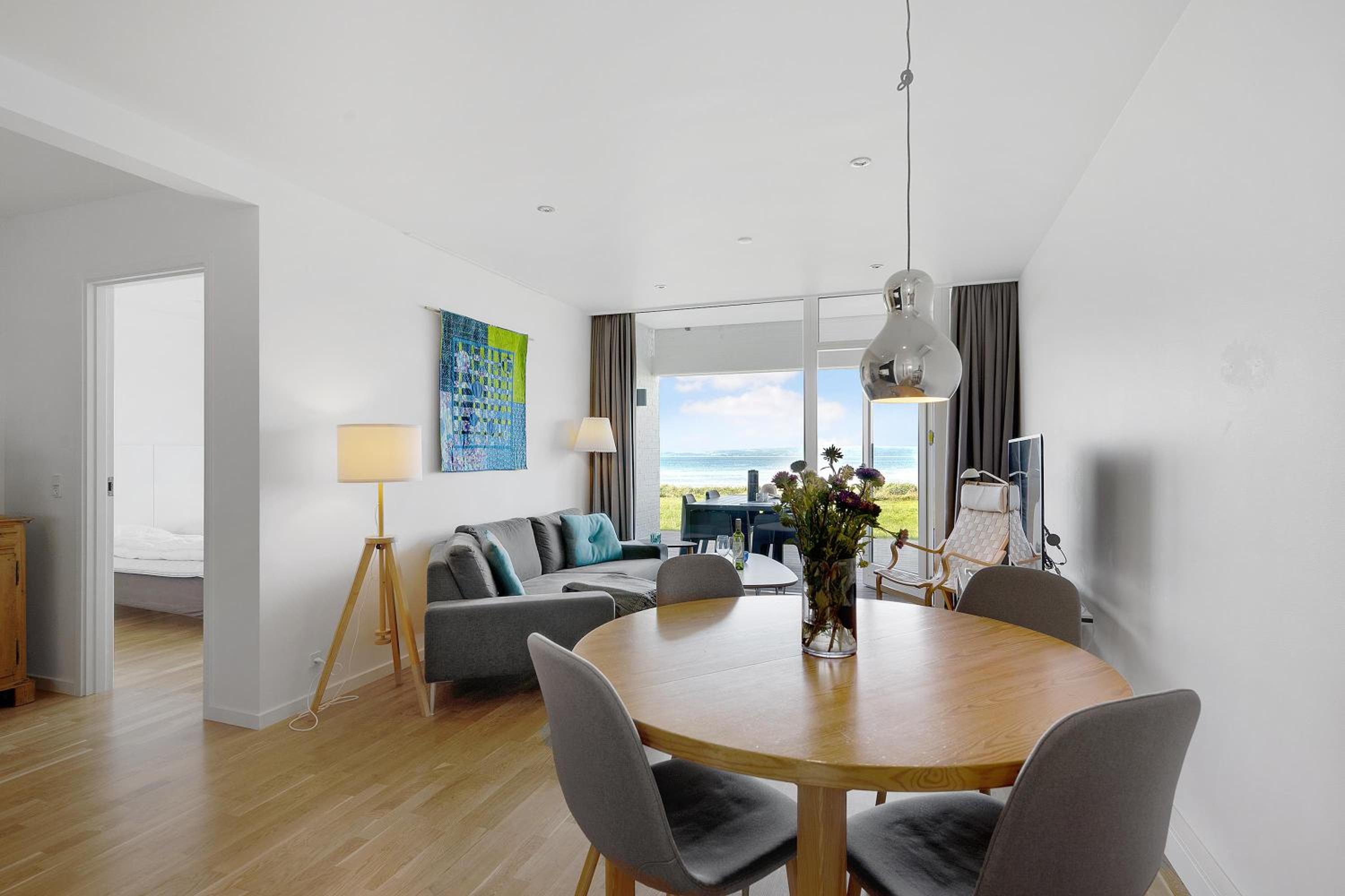 Bright And Inviting Holiday Apartment By Hotel Ebeltoft Strand In First Row With Full Views Of Ebeltoft Bay