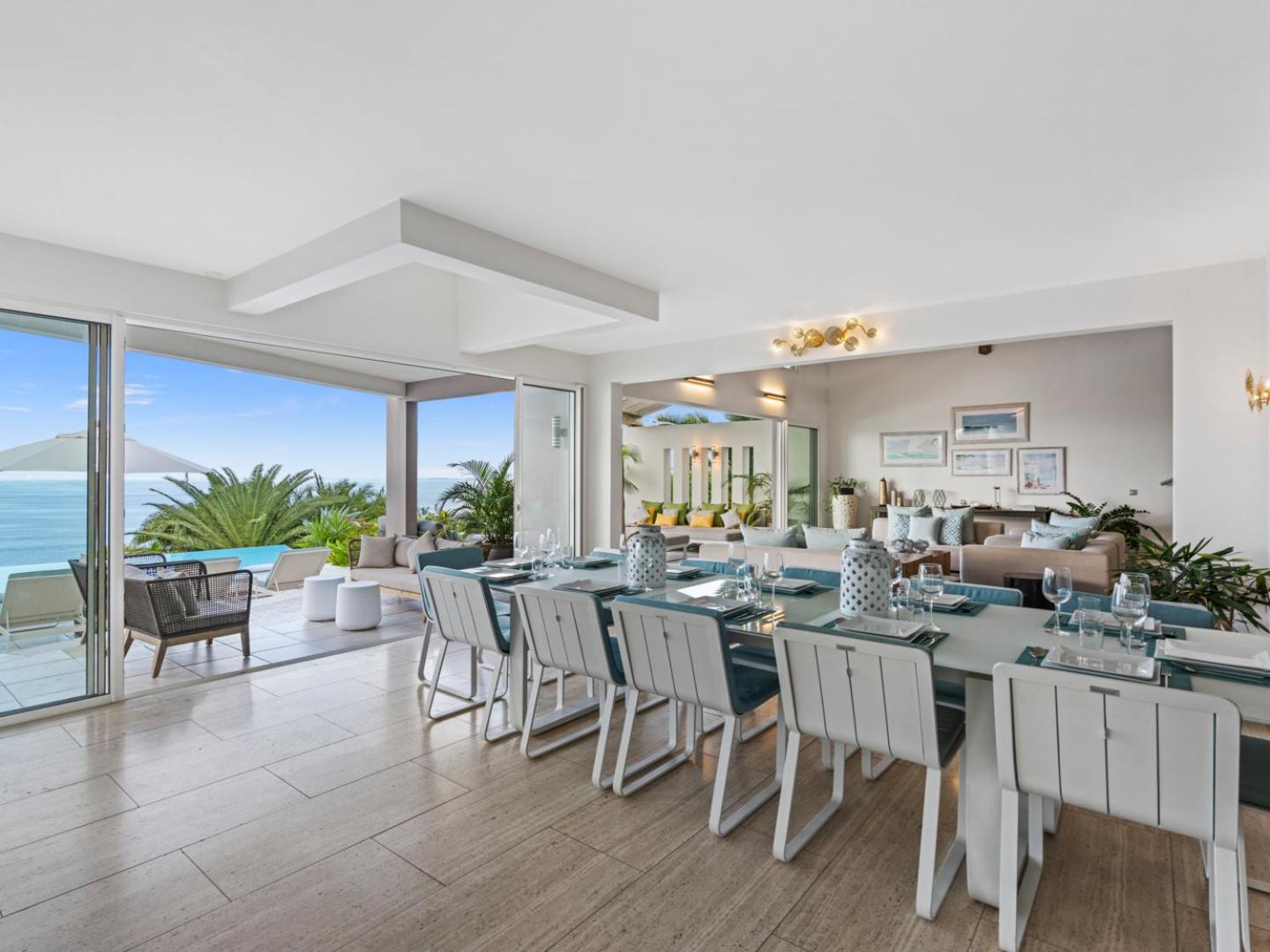 Ocean 5 Happy Bay 6 Bedroom Villa, Stunning Ocean Views, 2 beaches, close to Grand-Case dining view 5