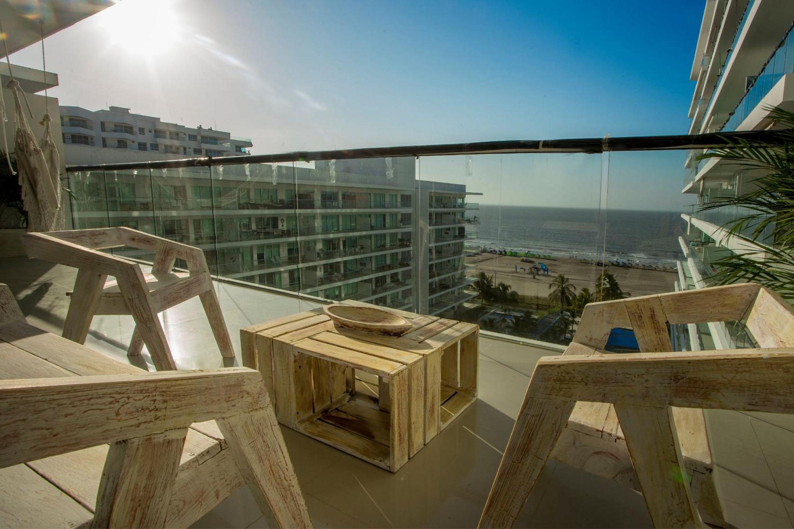 Oceanfront condominium with direct access to the beach.