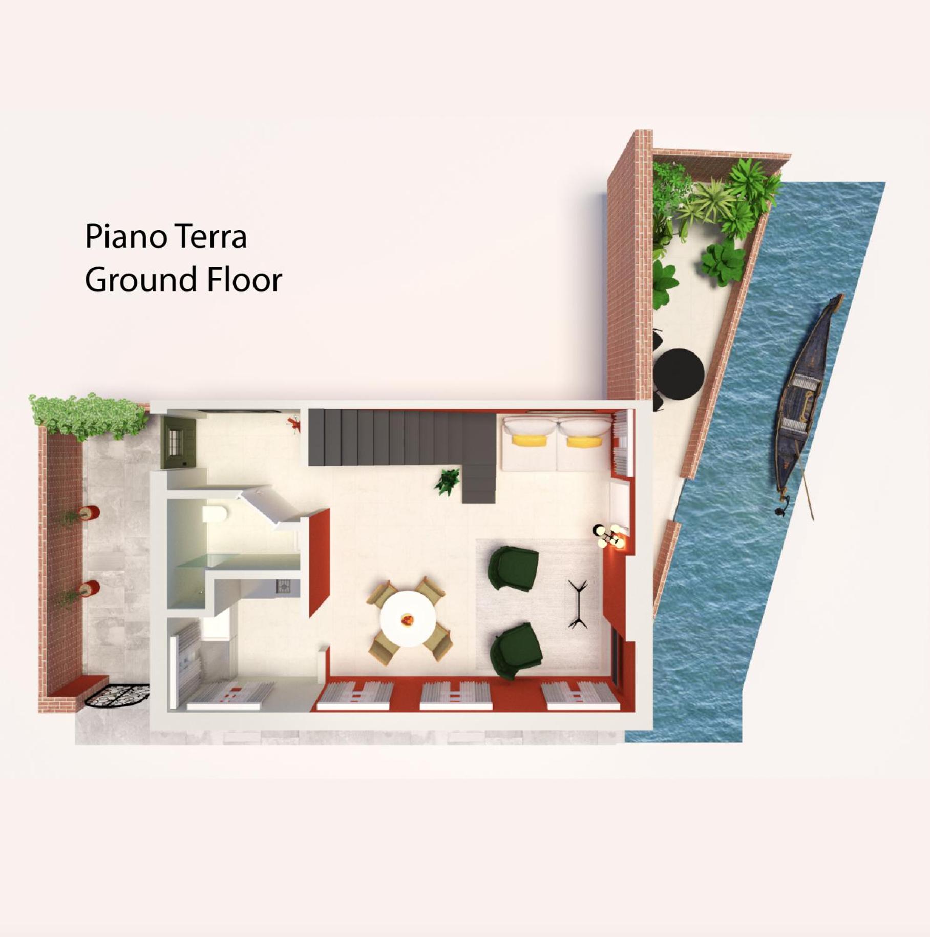 Appartamento di lusso con terrazza sull'acqua
