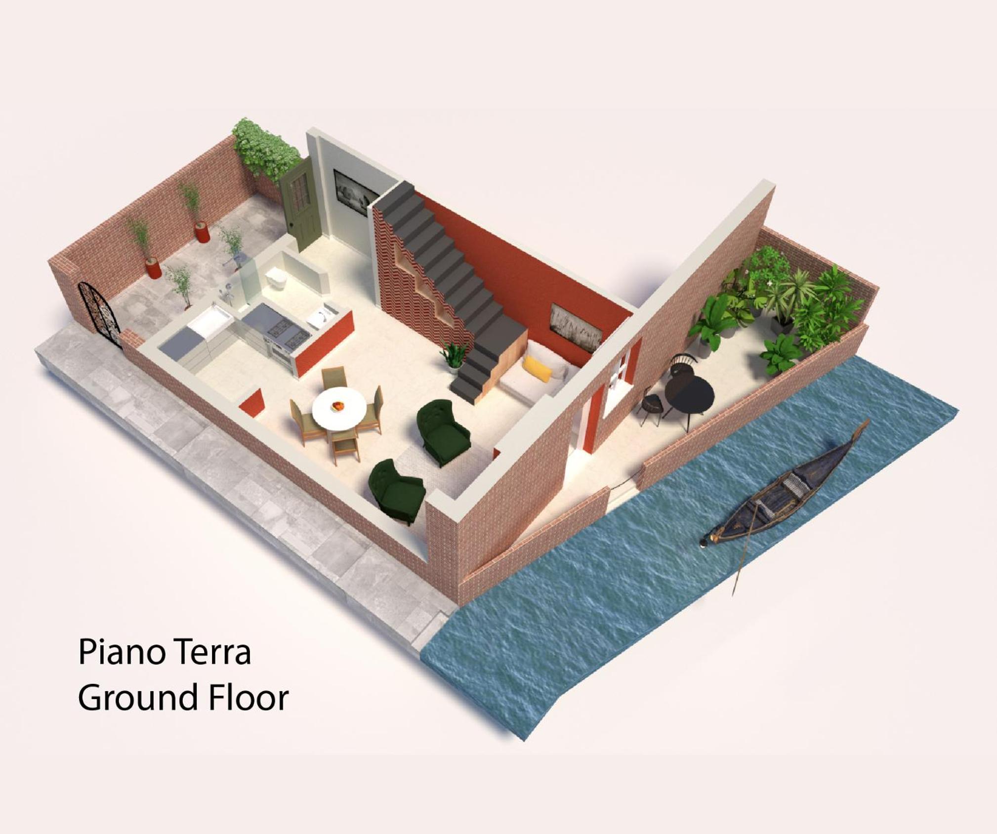 Appartamento di lusso con terrazza sull'acqua