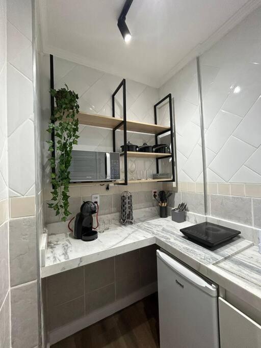 Apartamento em São Vicente Pé na areia