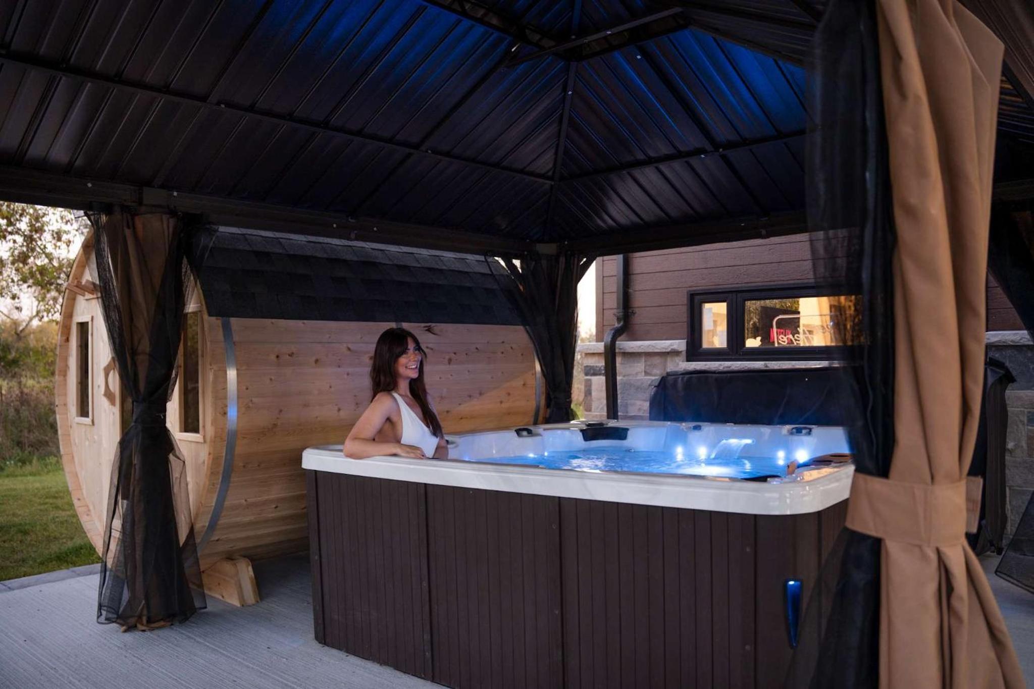 Riverfront Retreat Modern Home w Sauna and Hot Tub
