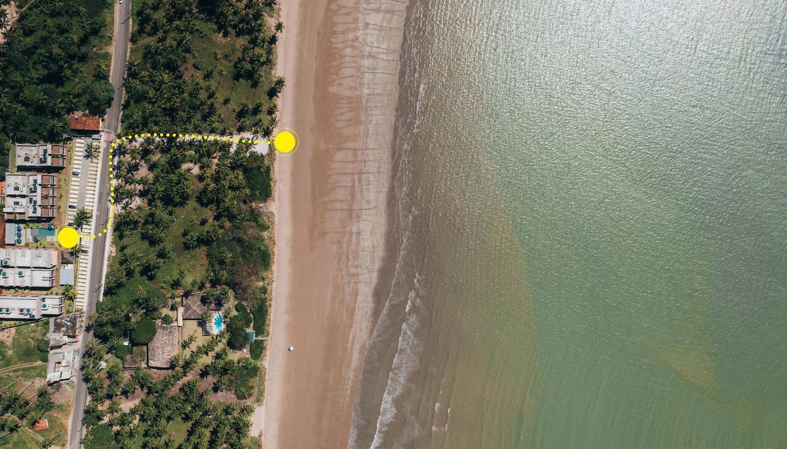 Villa Naluri Frente Mar em Japaratinga por Quarto à Vista