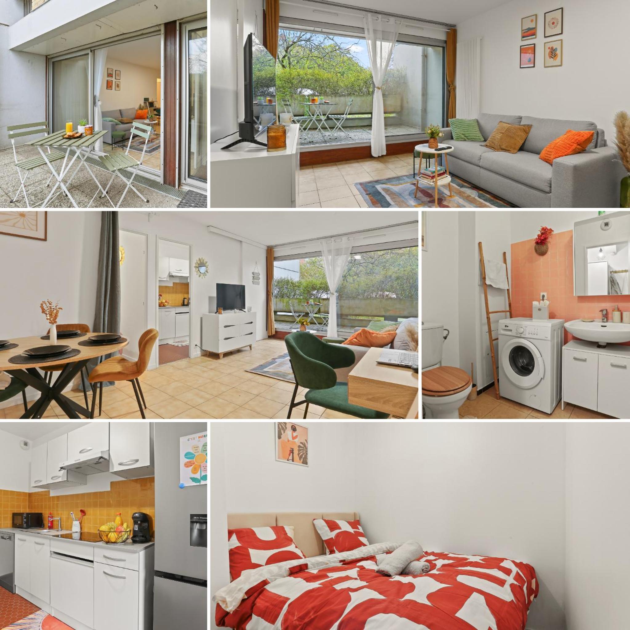Parenthèse Urbaine -1mn Métro - Paris - Wifi - commerces - balcon vue calme- travail - famille
