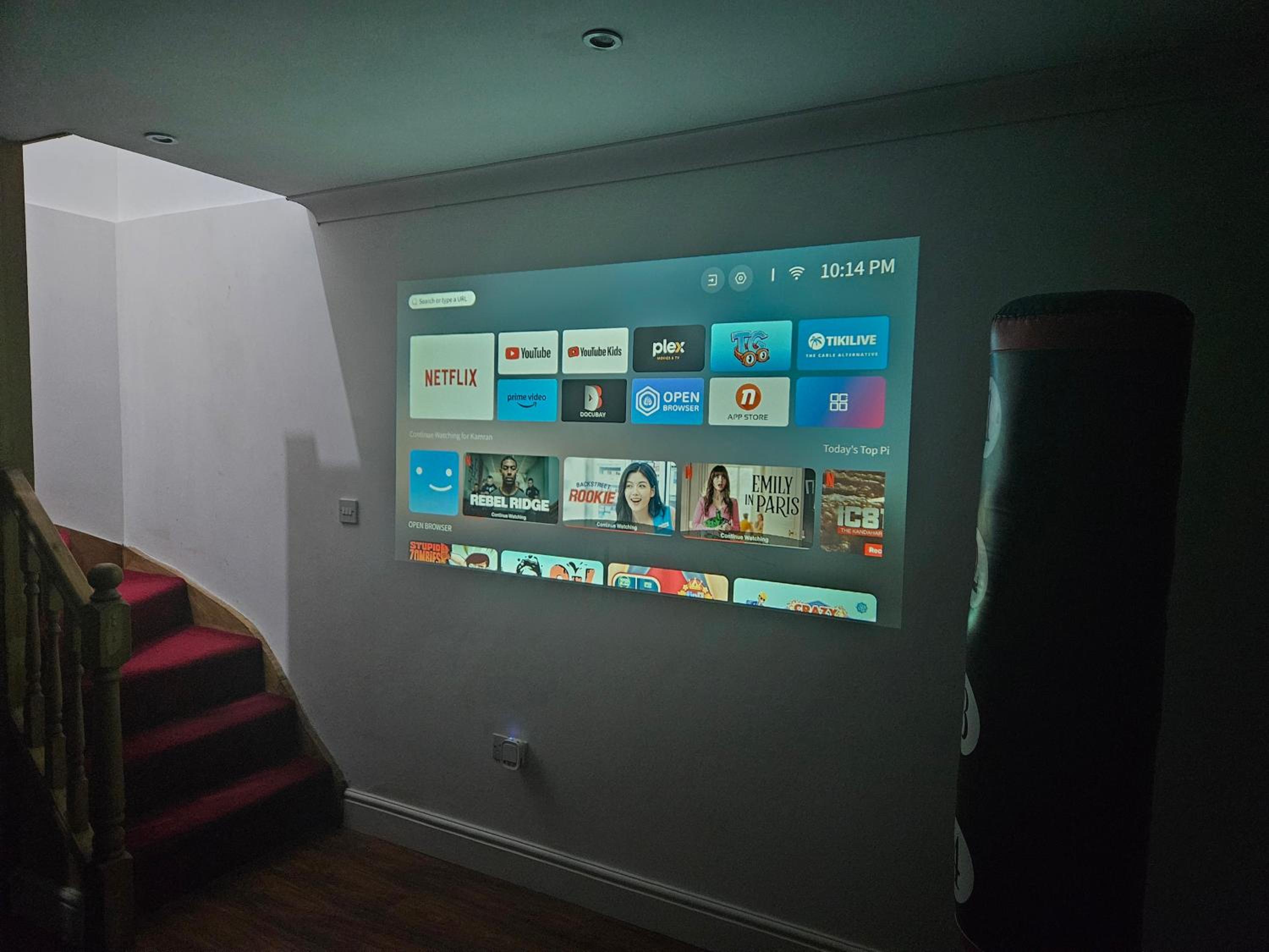 Annexe with games room pool table ping pong air hockey movie projector view 2