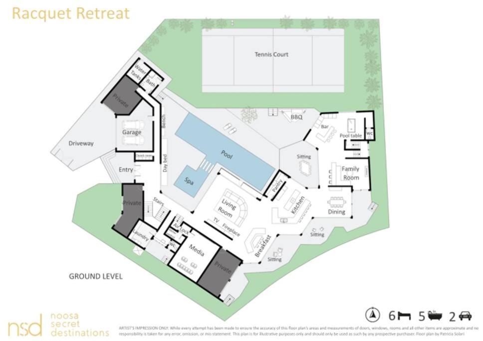 Racquet Retreat by Noosa Secret Destinations- Short Walk to Hastings Street