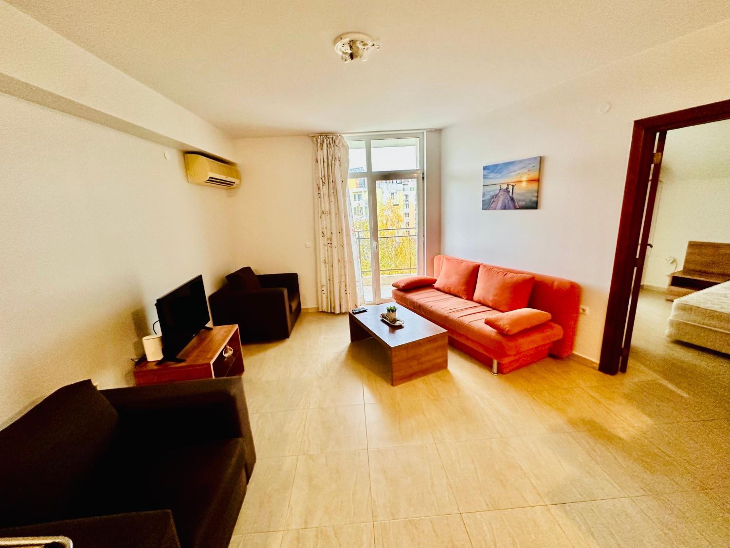 Two-bed flat in Sunny Beach with pool view