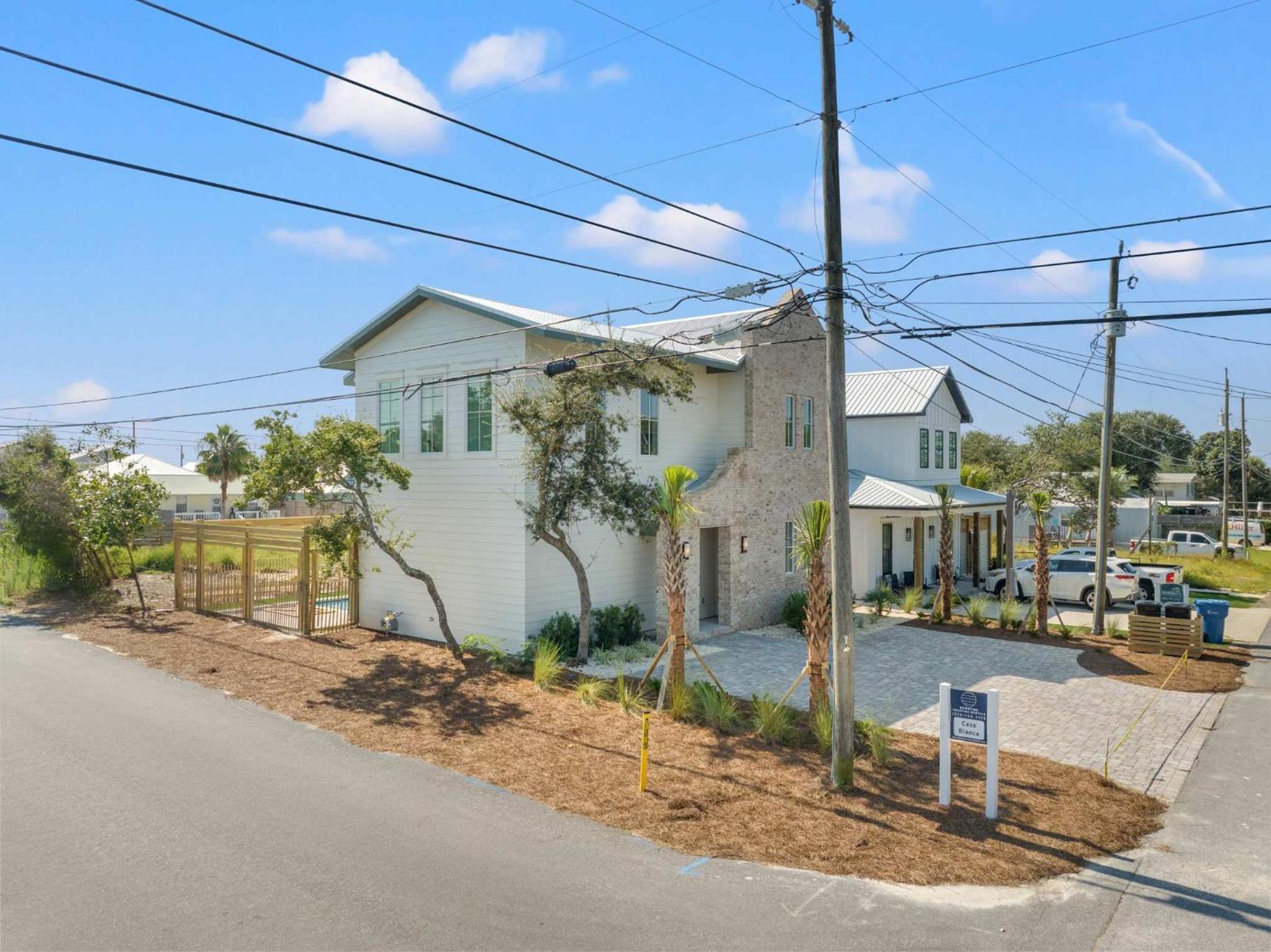 Luxury New Build Casa Blanca 4BR Family Home Private Heatable Pool Steps to Beach view 2
