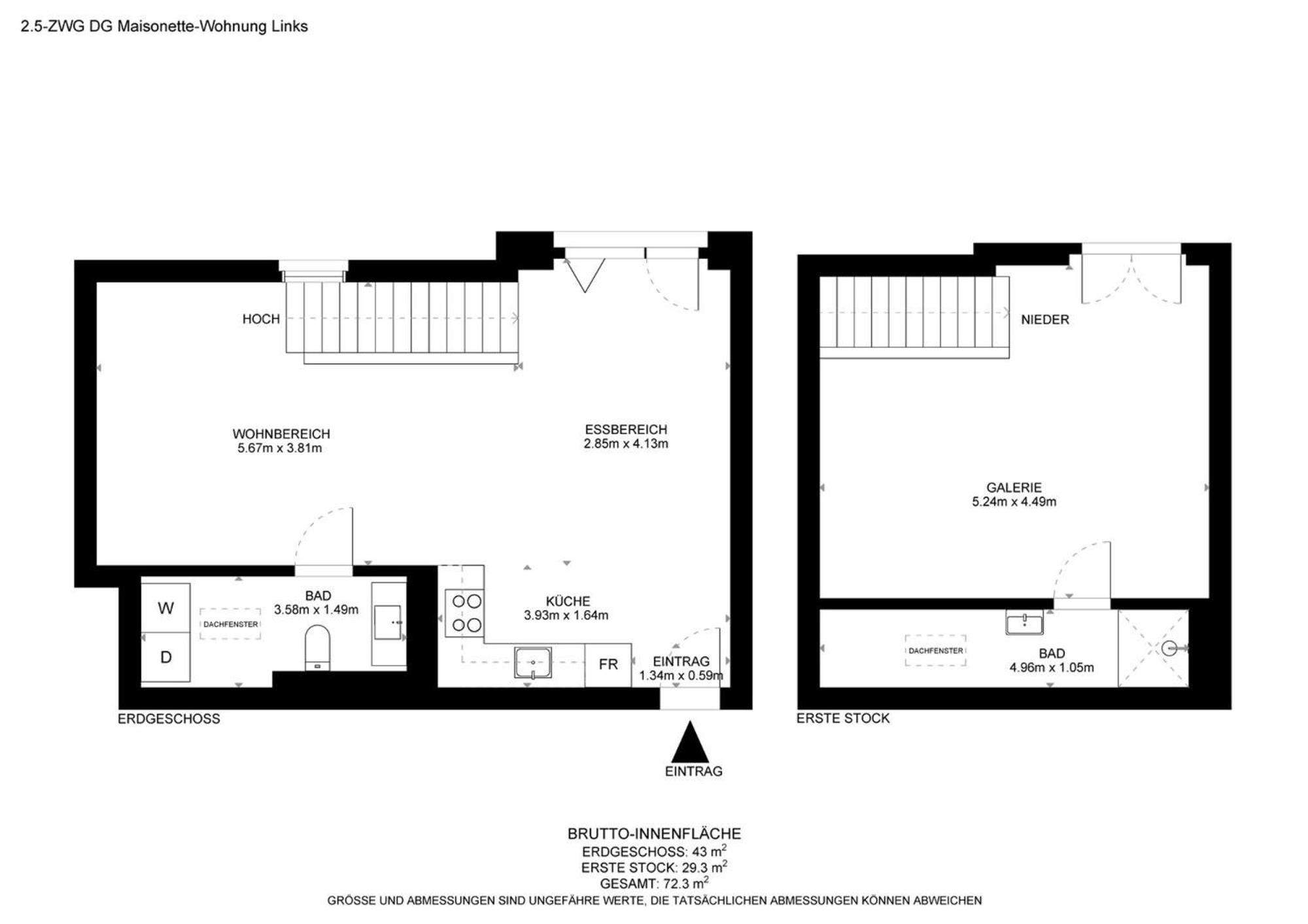 Duplex Apartment Bülach Station