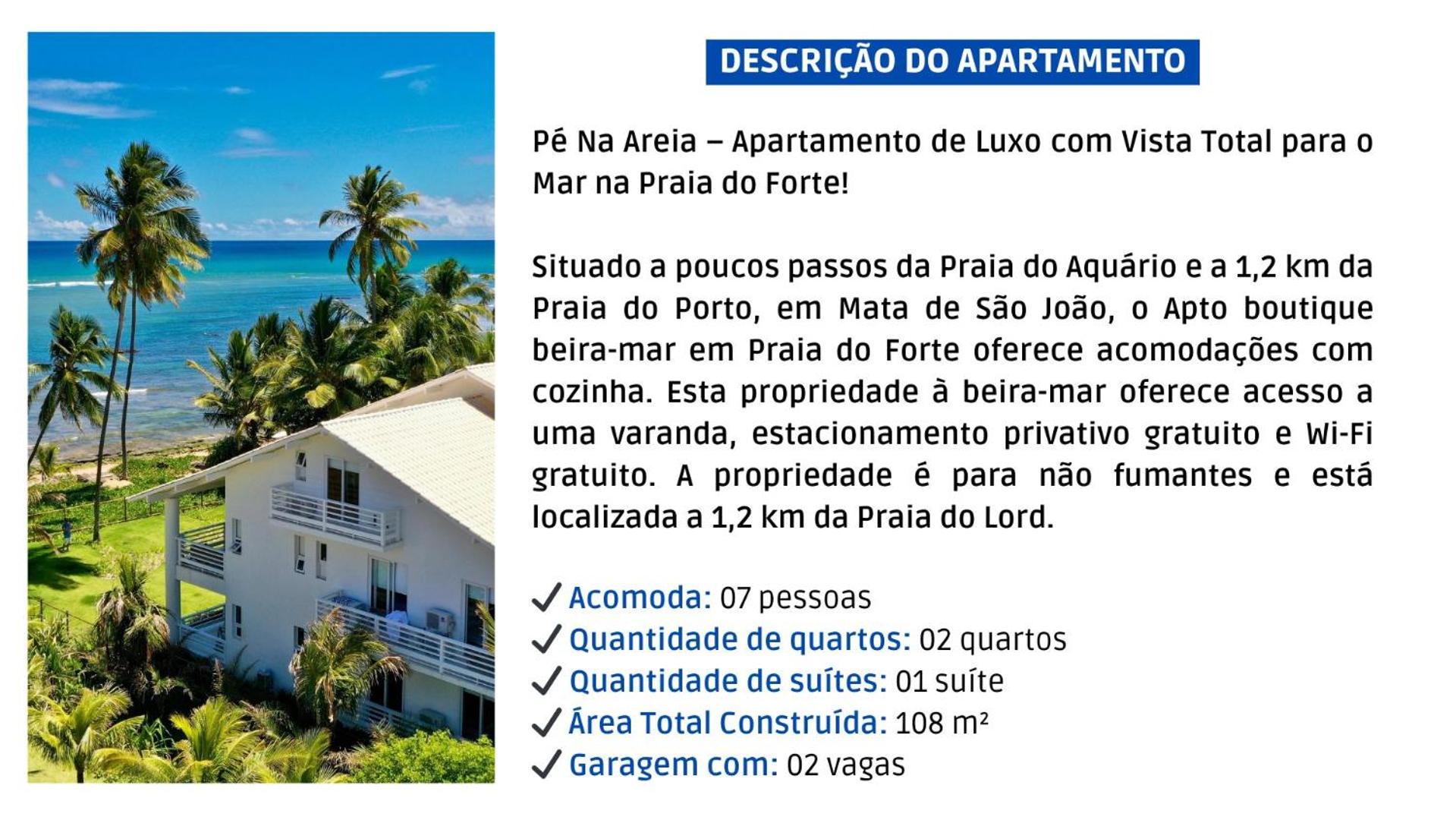 Apartamento Luxuoso à Beira-mar em Praia do Forte!