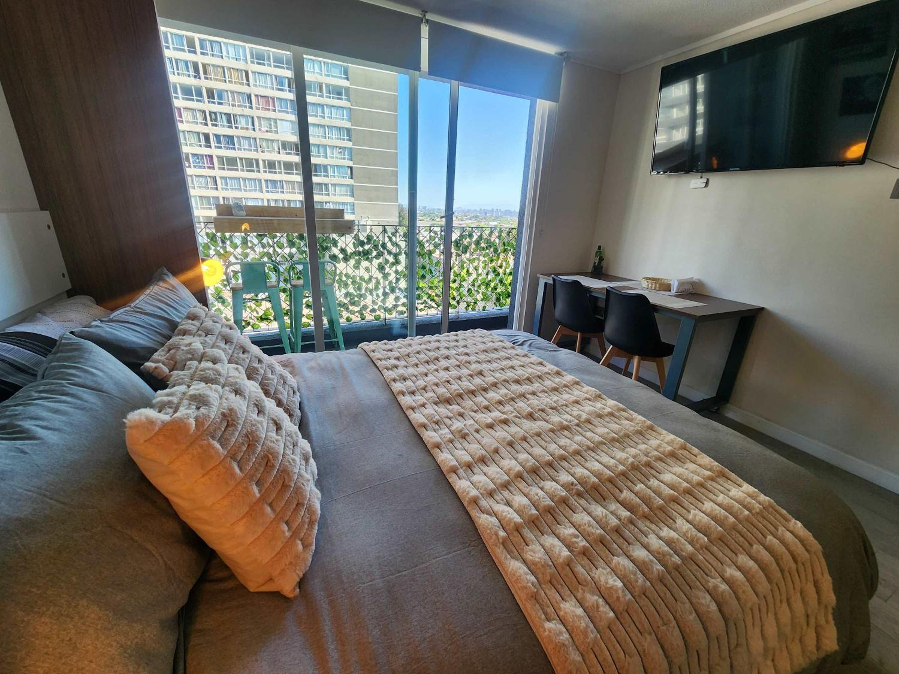 HOM I Luminoso Studio 2PAX con Terraza en Santiago