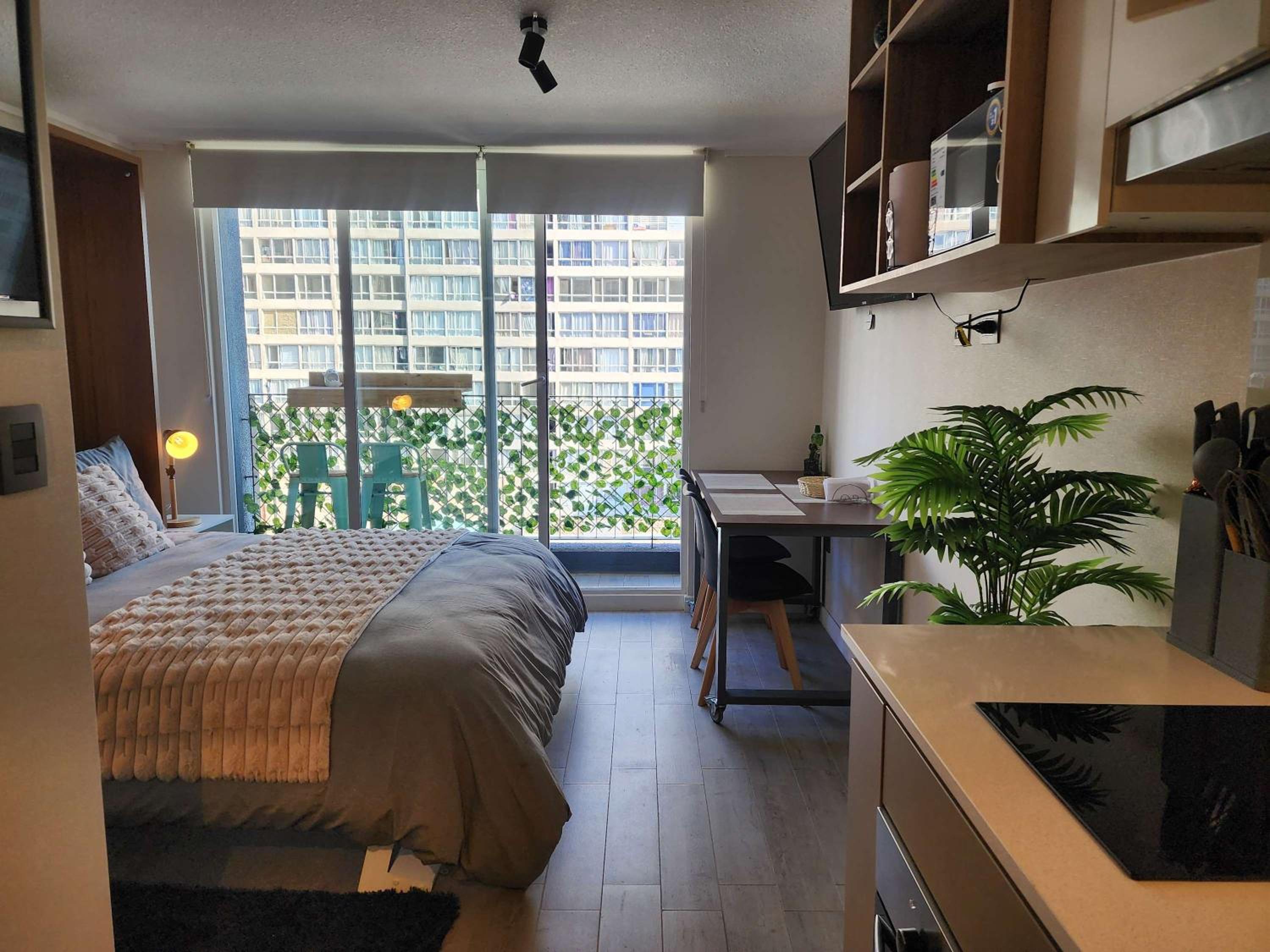 HOM I Luminoso Studio 2PAX con Terraza en Santiago
