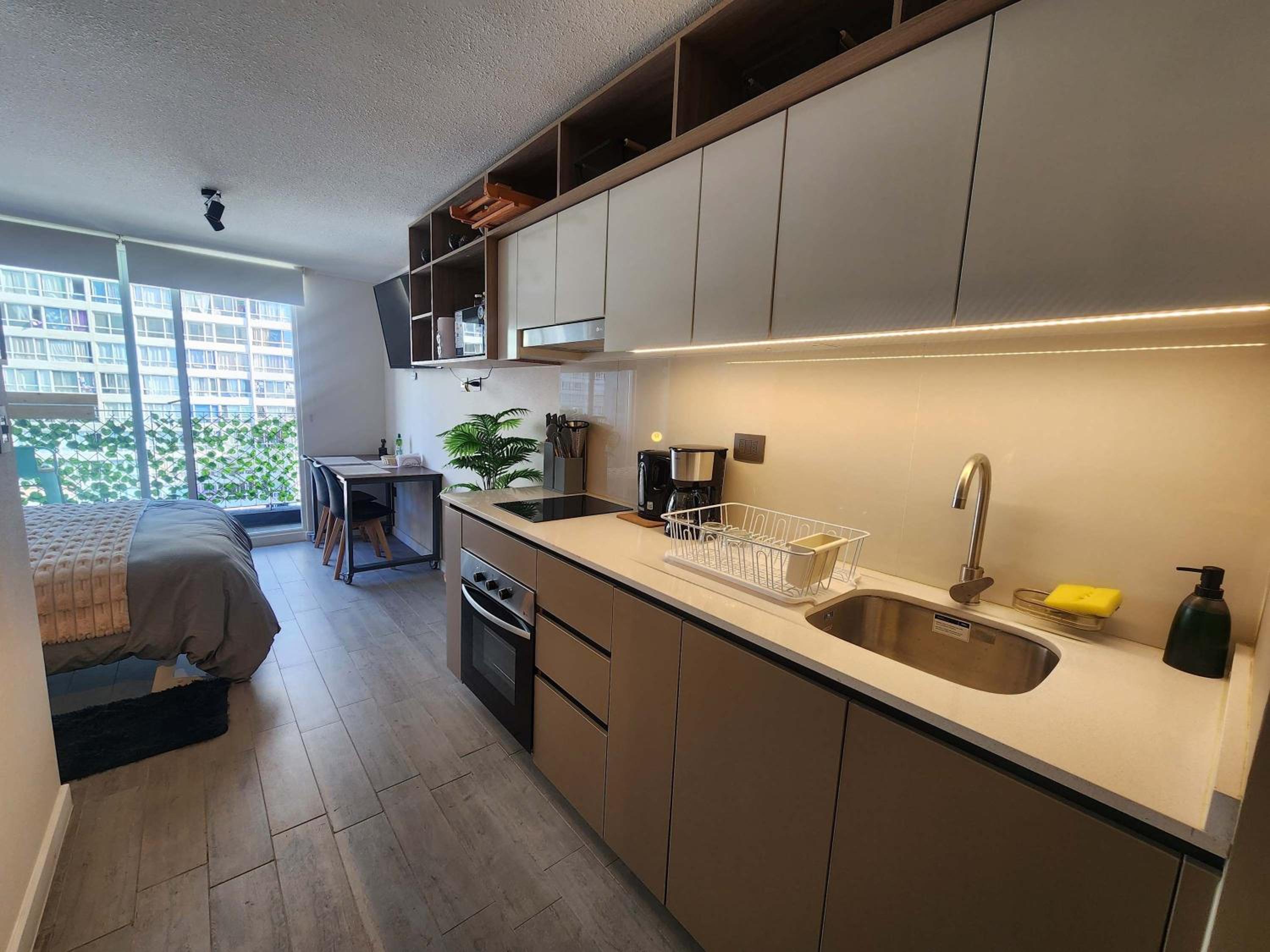 HOM I Luminoso Studio 2PAX con Terraza en Santiago