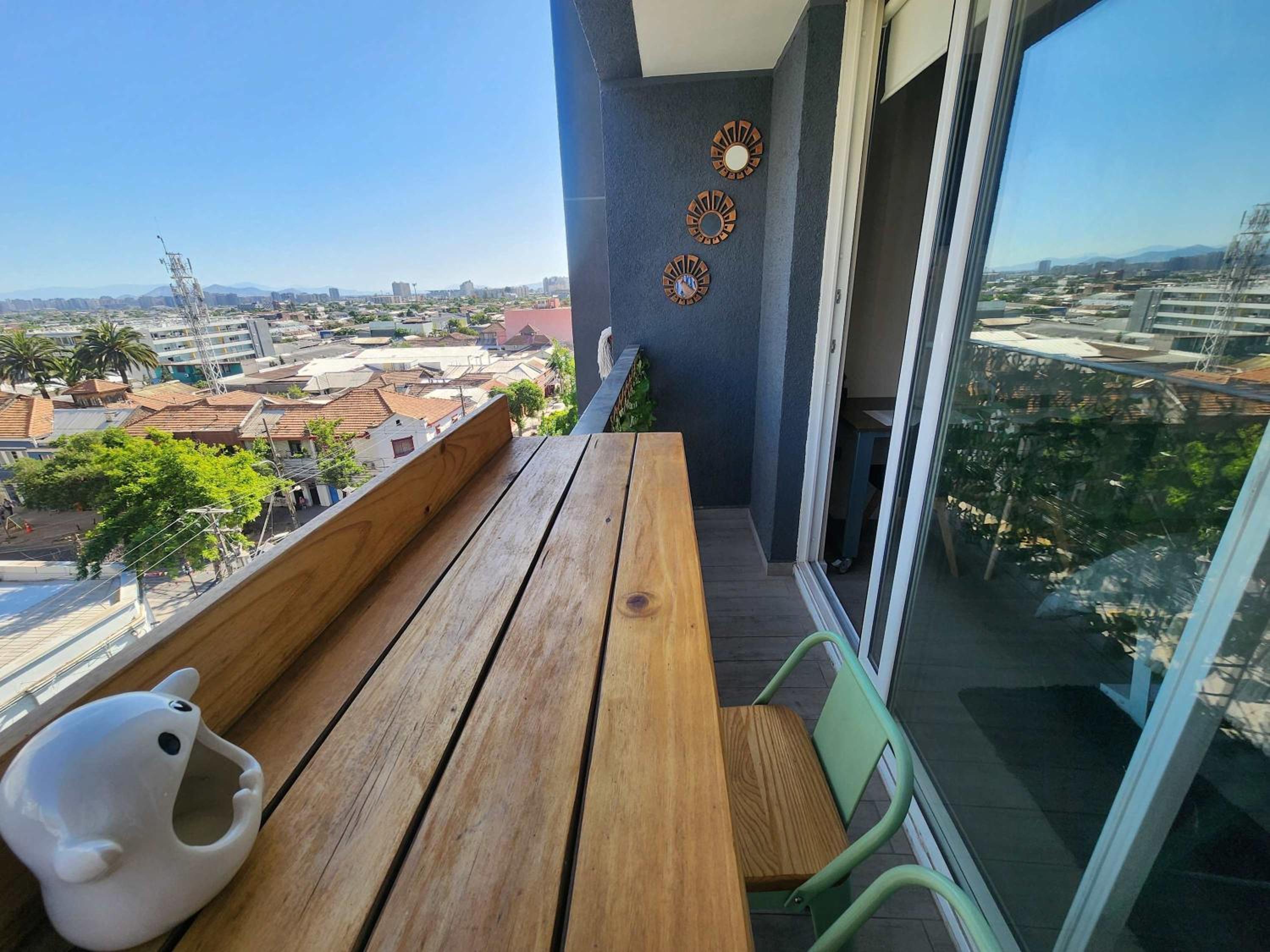 HOM I Luminoso Studio 2PAX con Terraza en Santiago