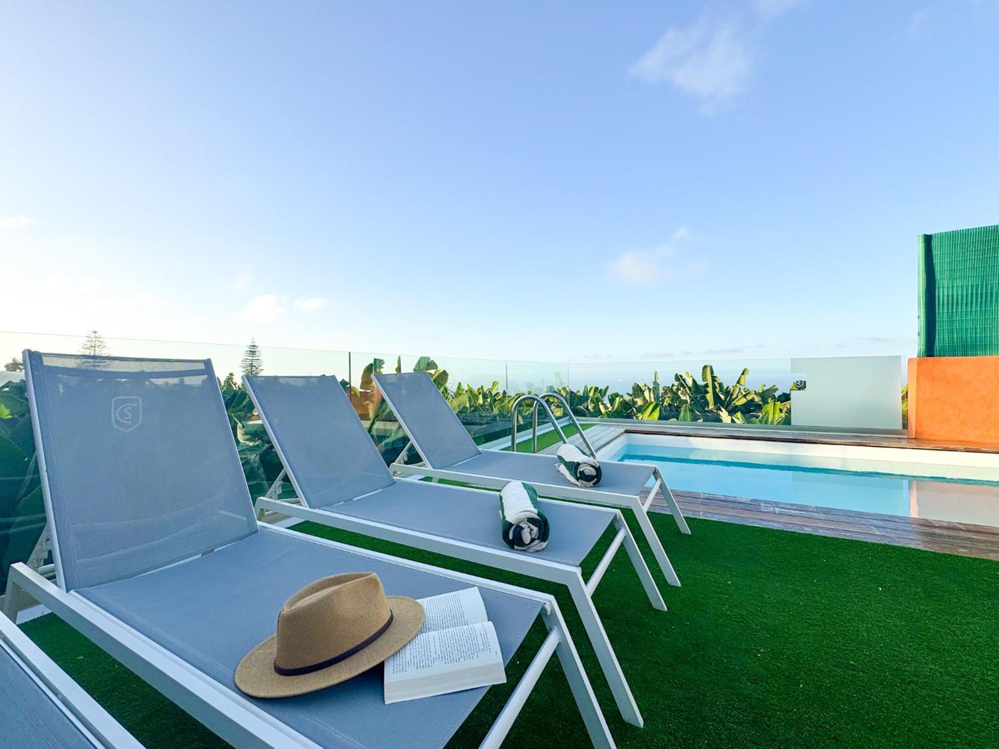 Sunset Banana Plantation House with sea views and private pool by CanaryScape