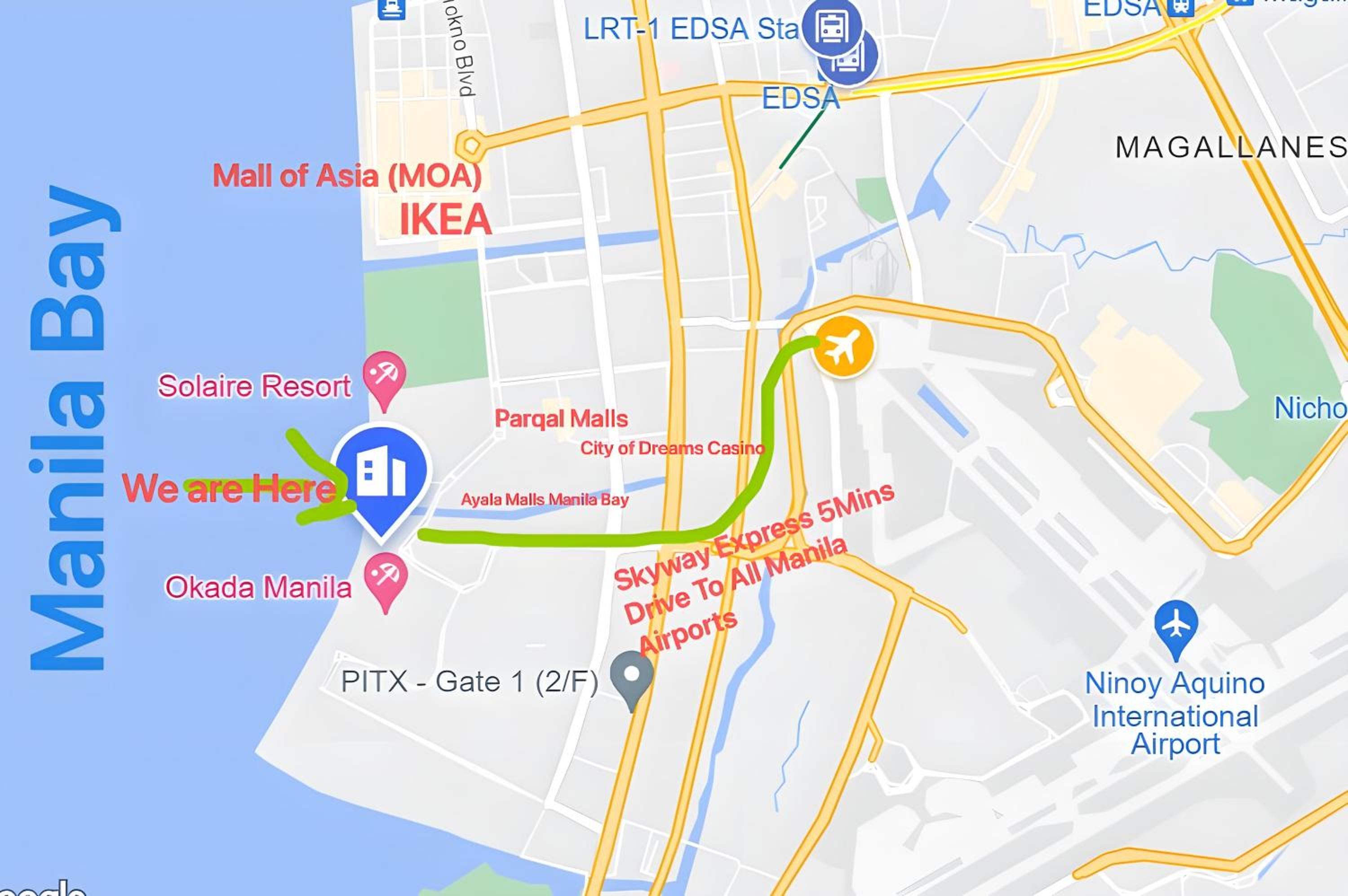 Luxurious 1 Br Facing Manila Bay Sunset Nearby Okada MOA Solaire Ayala Malls view 3