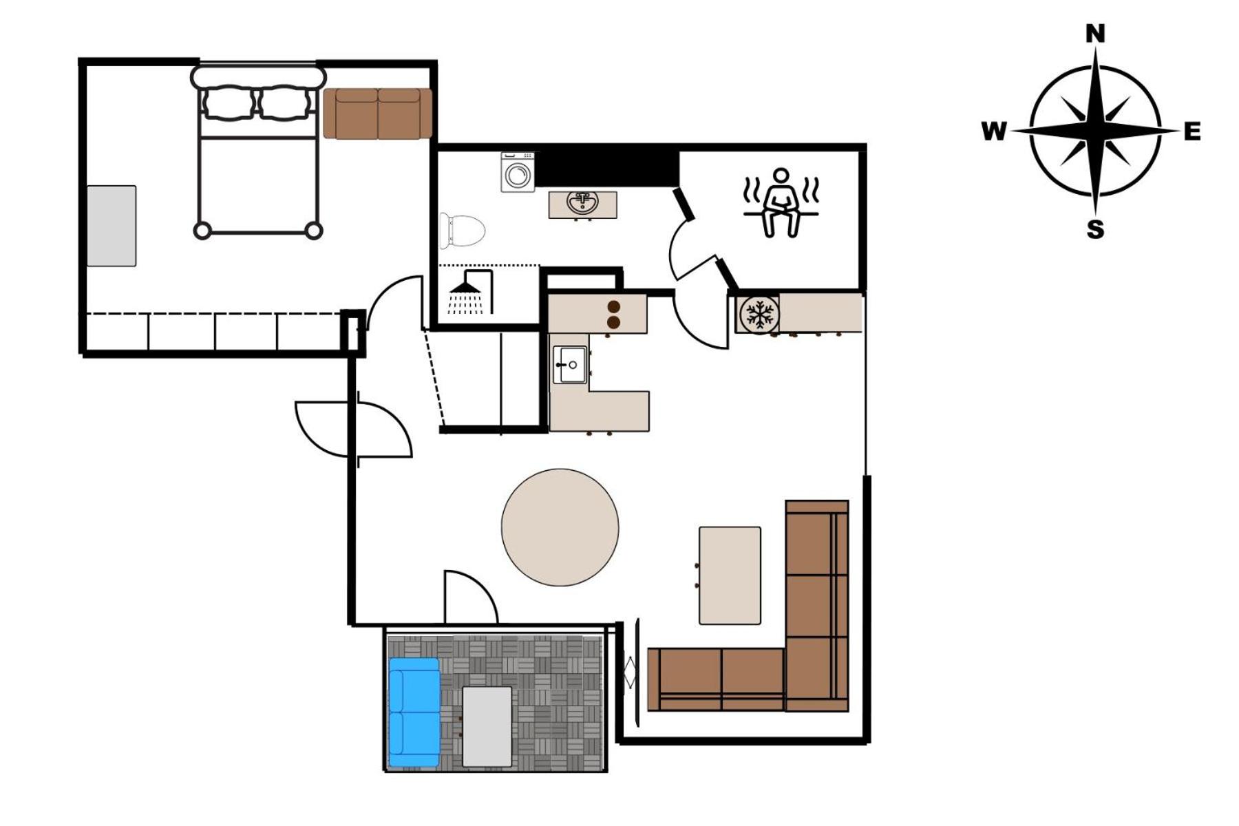 Seaview Loft with Private Balcony and Sauna