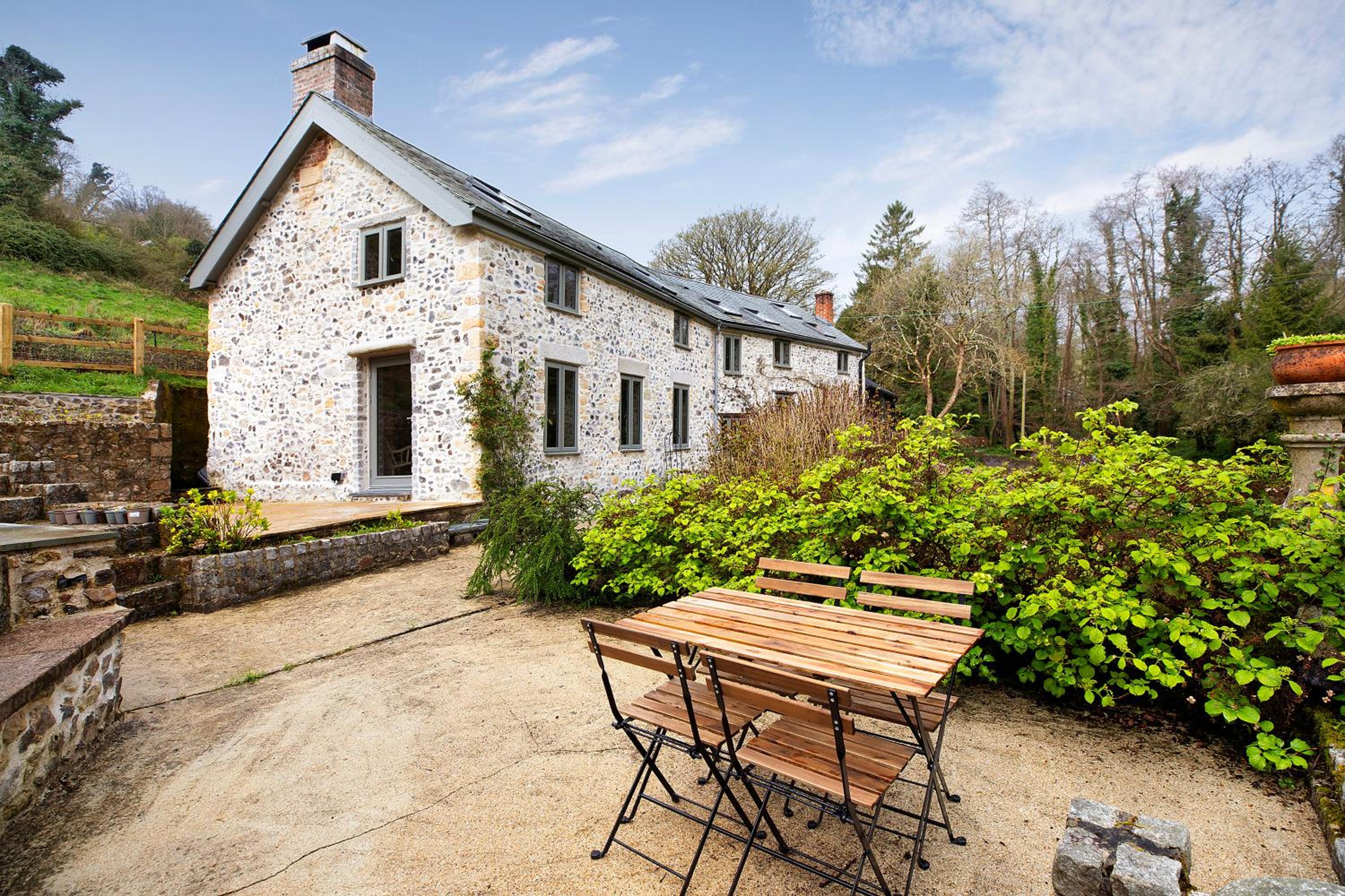 Idyllic country house & organic swim pond view 3