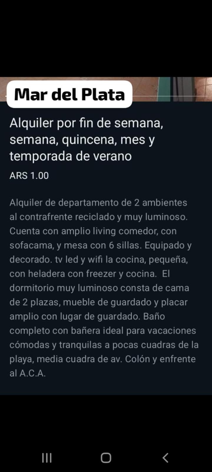 Departamento MAR DEL PLATA