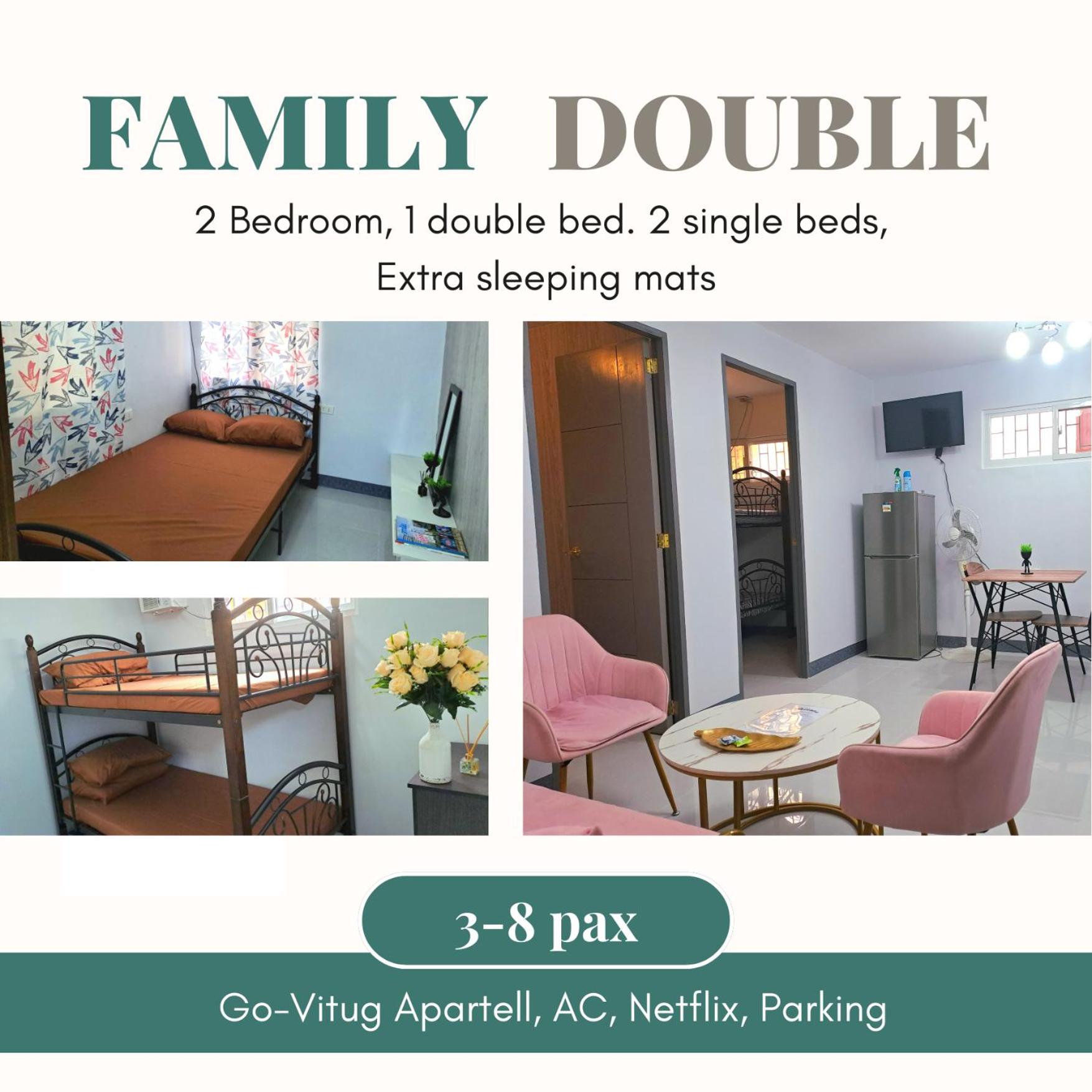 Go-Vitug Apartell, 2-8 pax, AC, Netflix, Parking view 2