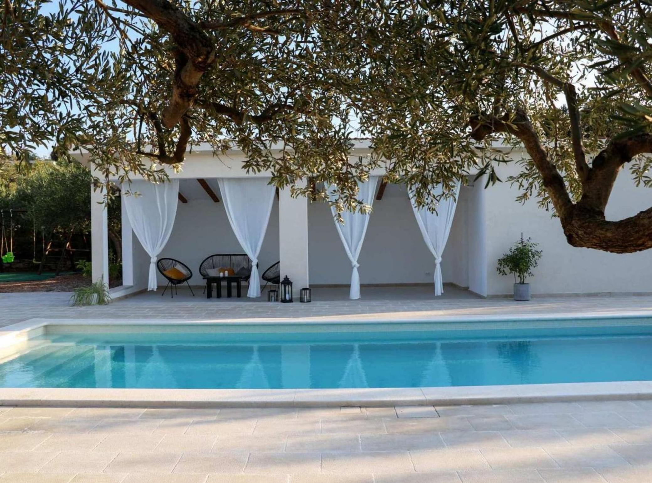 Secluded Oasis with Pool, Outdoor Kitchen, & Landscaped Terraces view 2