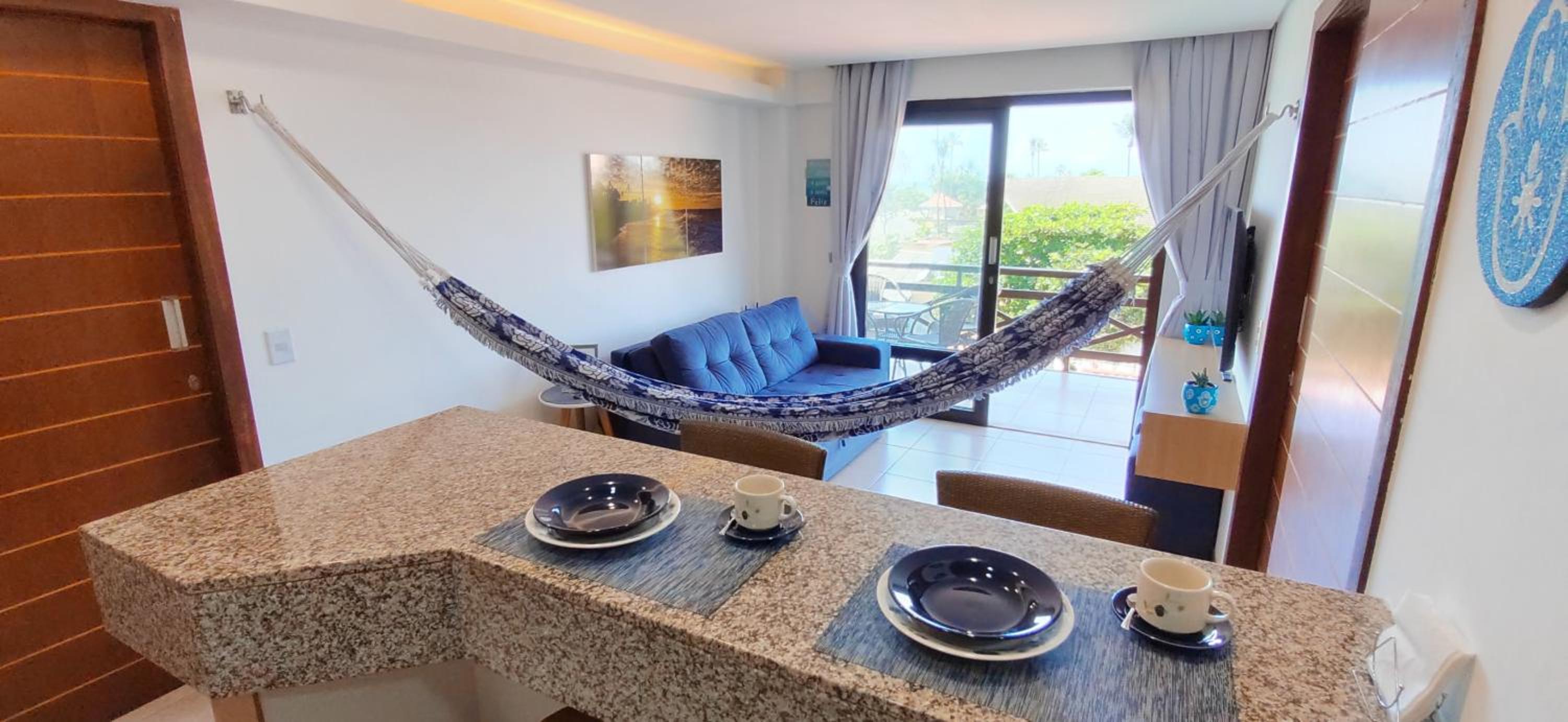 Blanco Beach Cumbuco, Apto 46m2 frente a mar