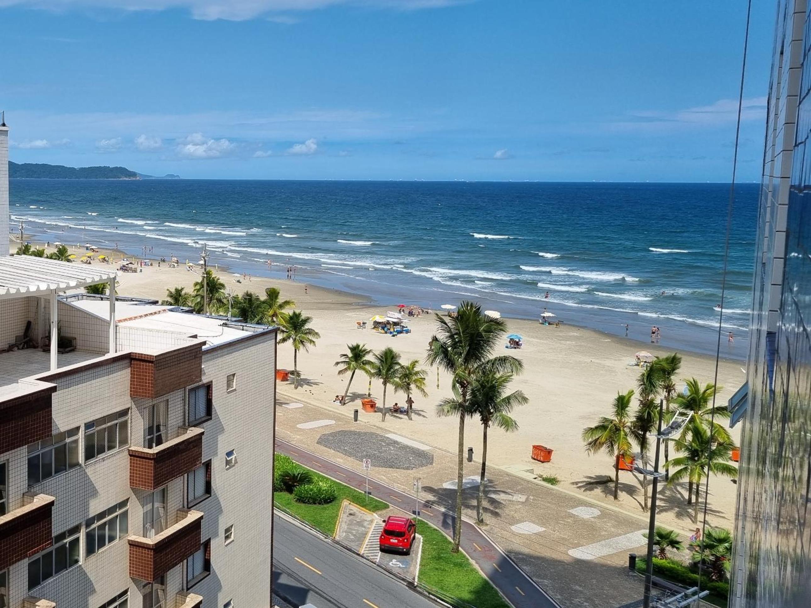 Apartamento Kit Ocian na Praia Grande Frente Mar