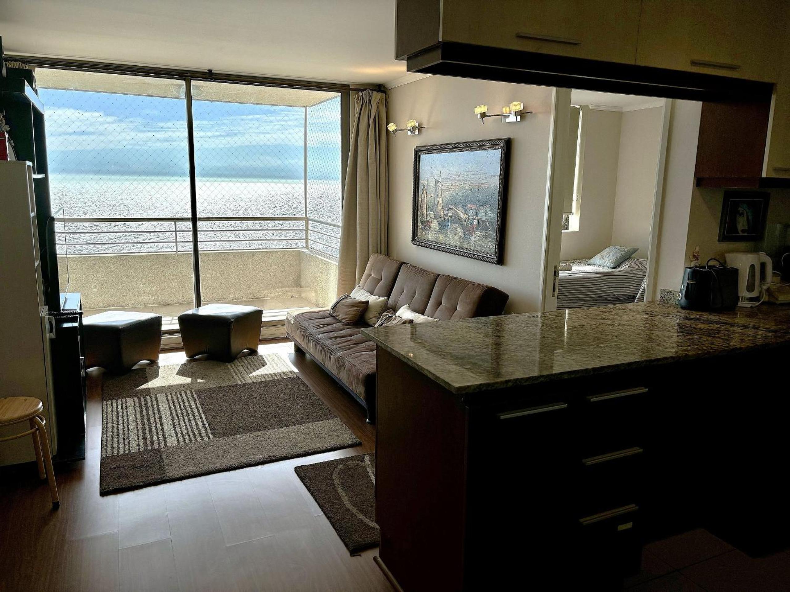 Cómodo depto con Hermosa Vista al Mar