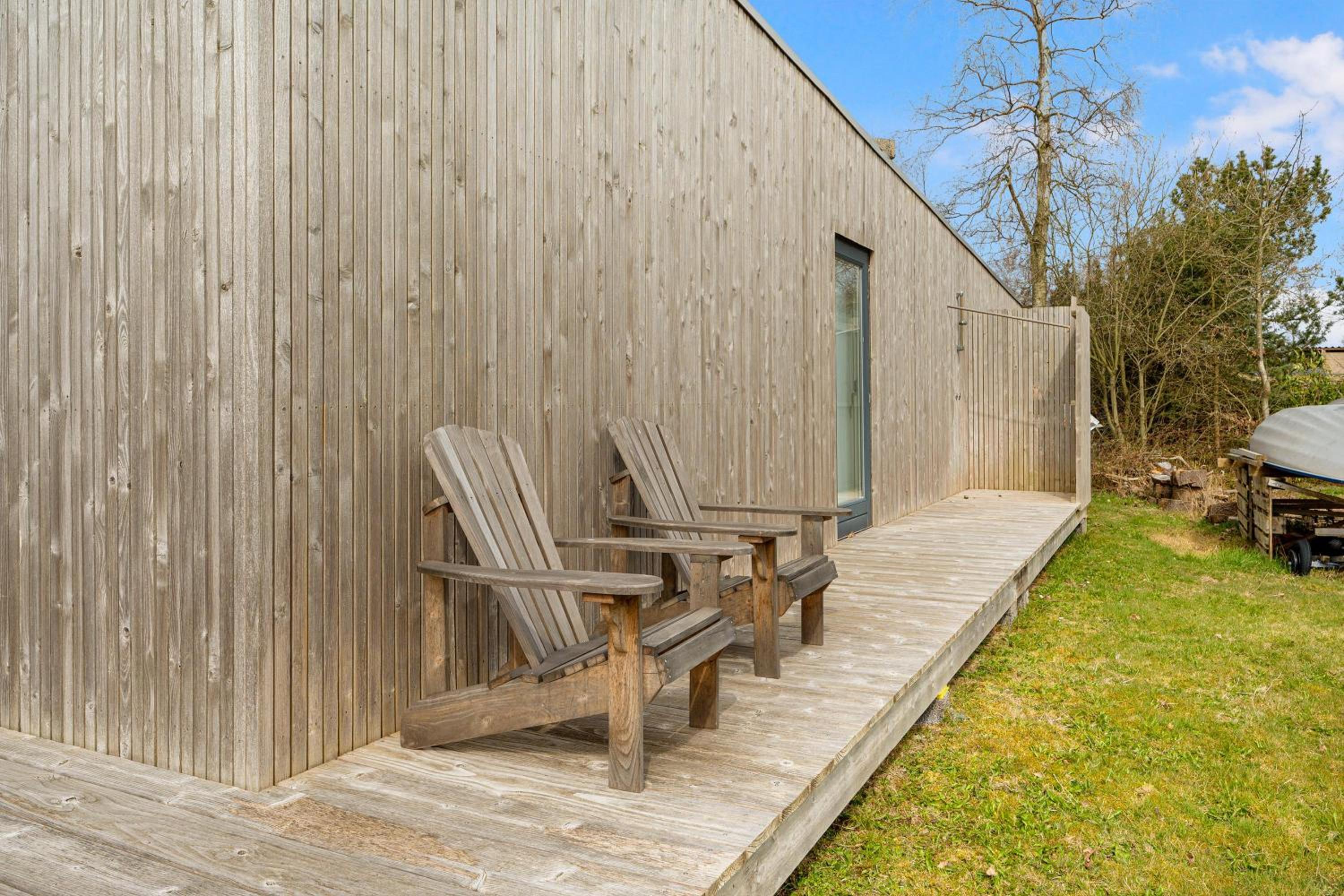 Flot Arkitekttegnet Feriehus Tæt På God Sandstrand