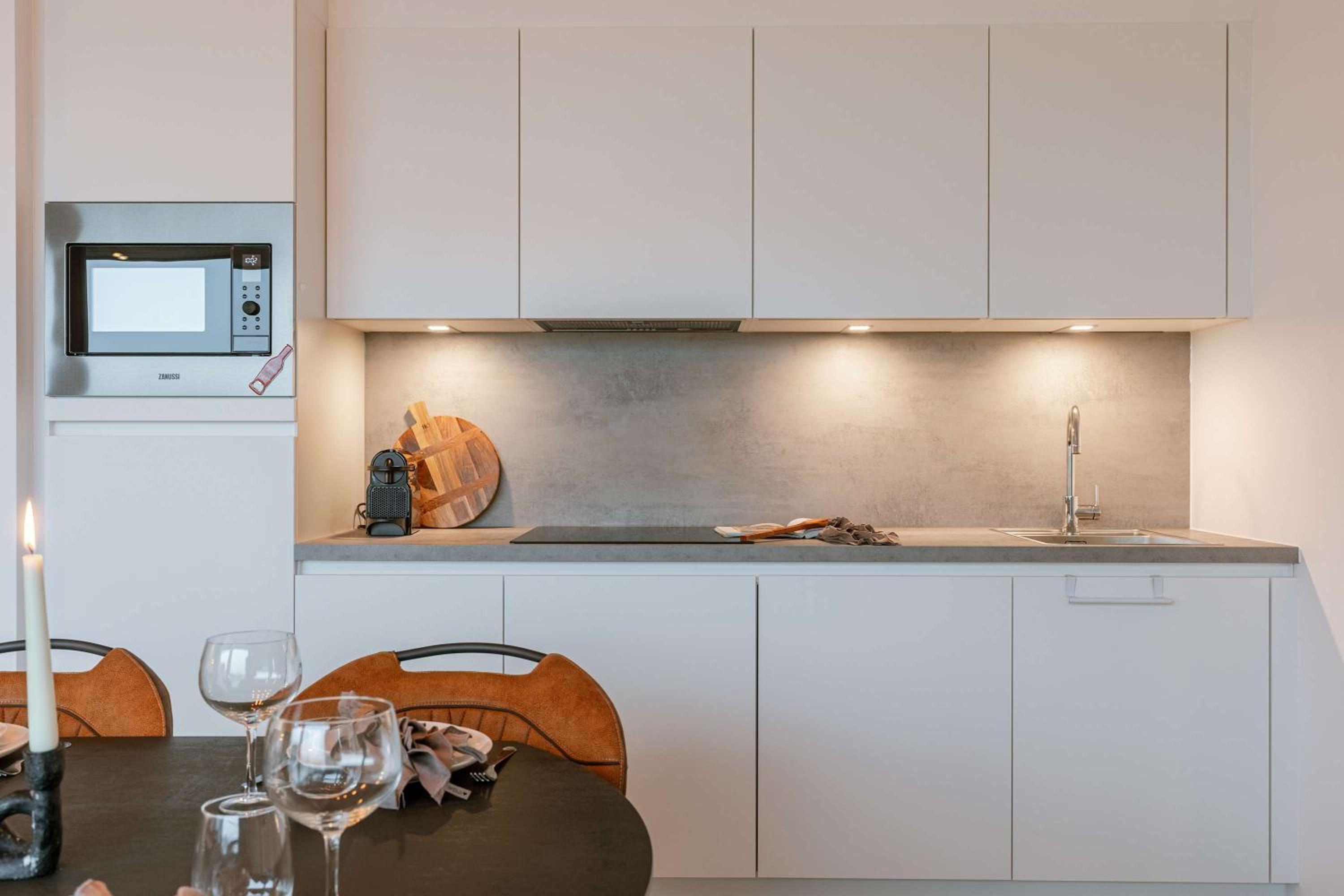 Cozy beach apartment in Middelkerke for 5 guests bright living space with terrace