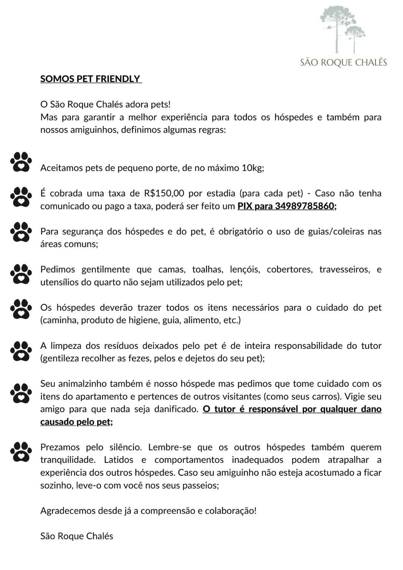 CHALÉS SÃO ROQUE - Pet Friendly