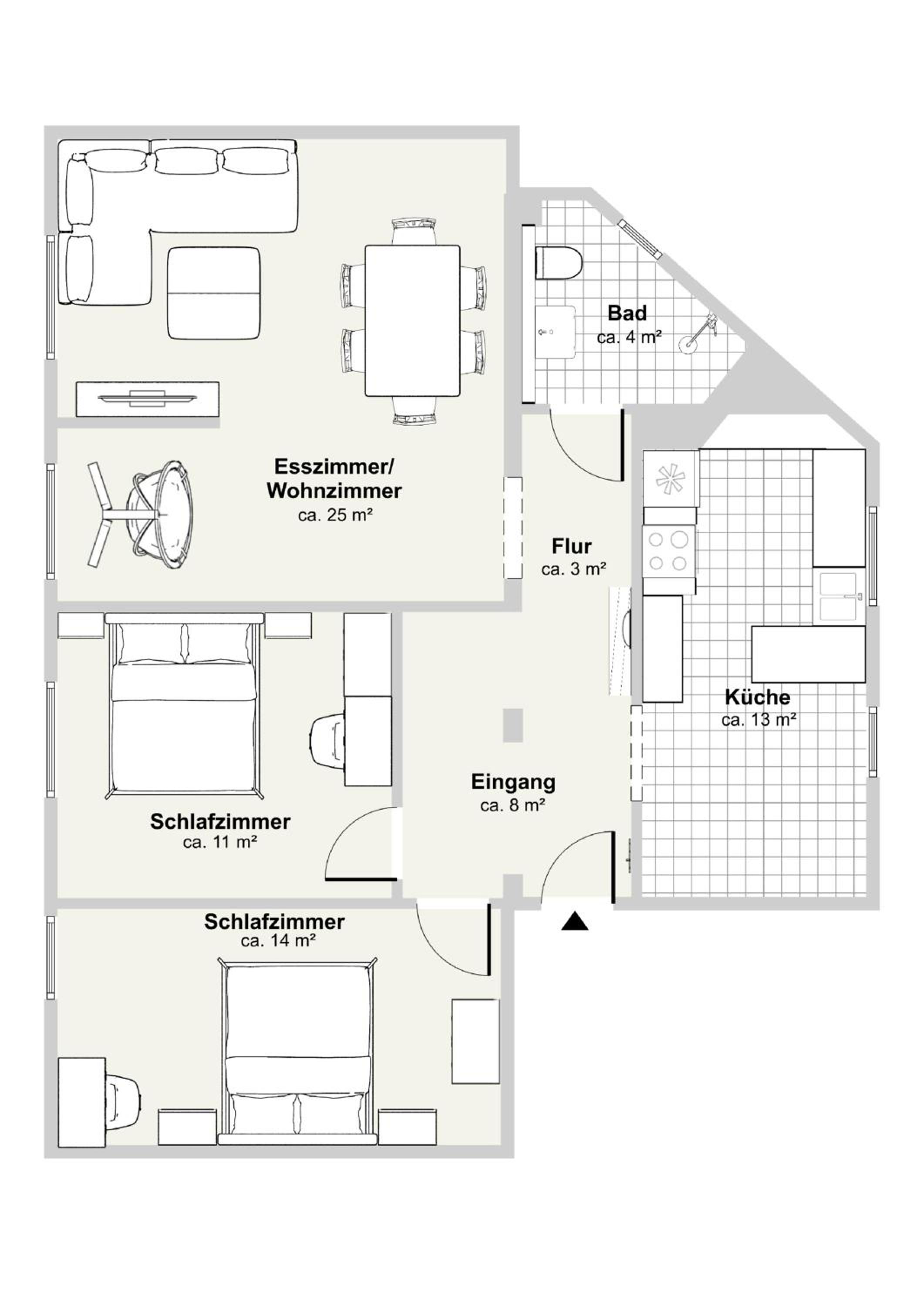 maremar - City Design Apartment - 2 Schlafzimmer - Luxus Boxspringbetten - Küche - Highspeed WIFI - Arbeitsplätze