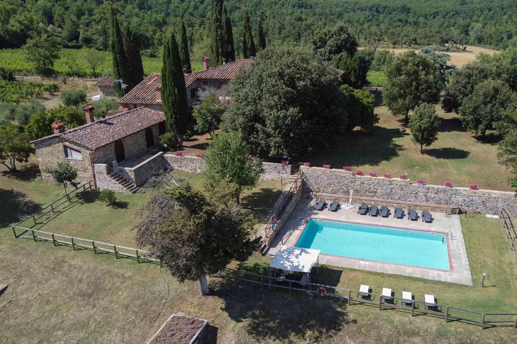 villa I Lecci nel chianti view 2
