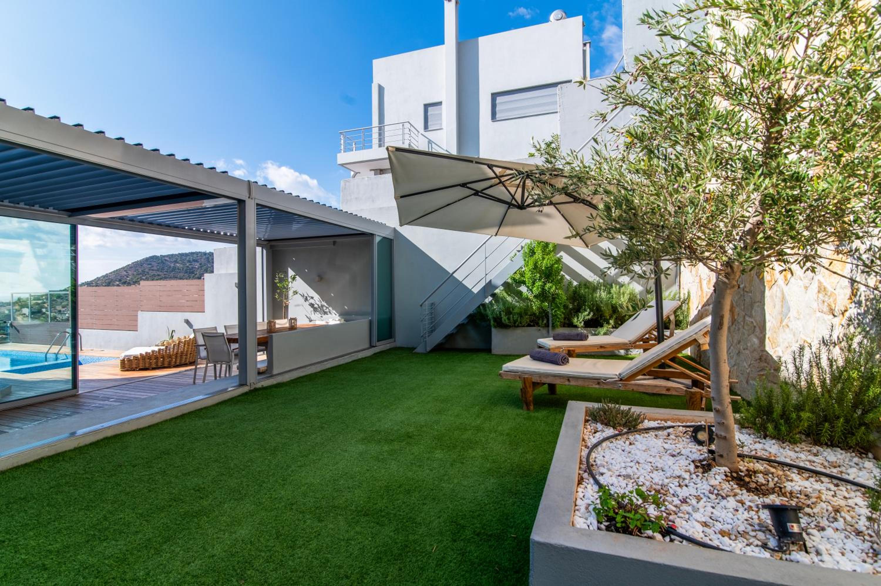 Villa Azzura with sea view & private pool at Athens Riviera view 2