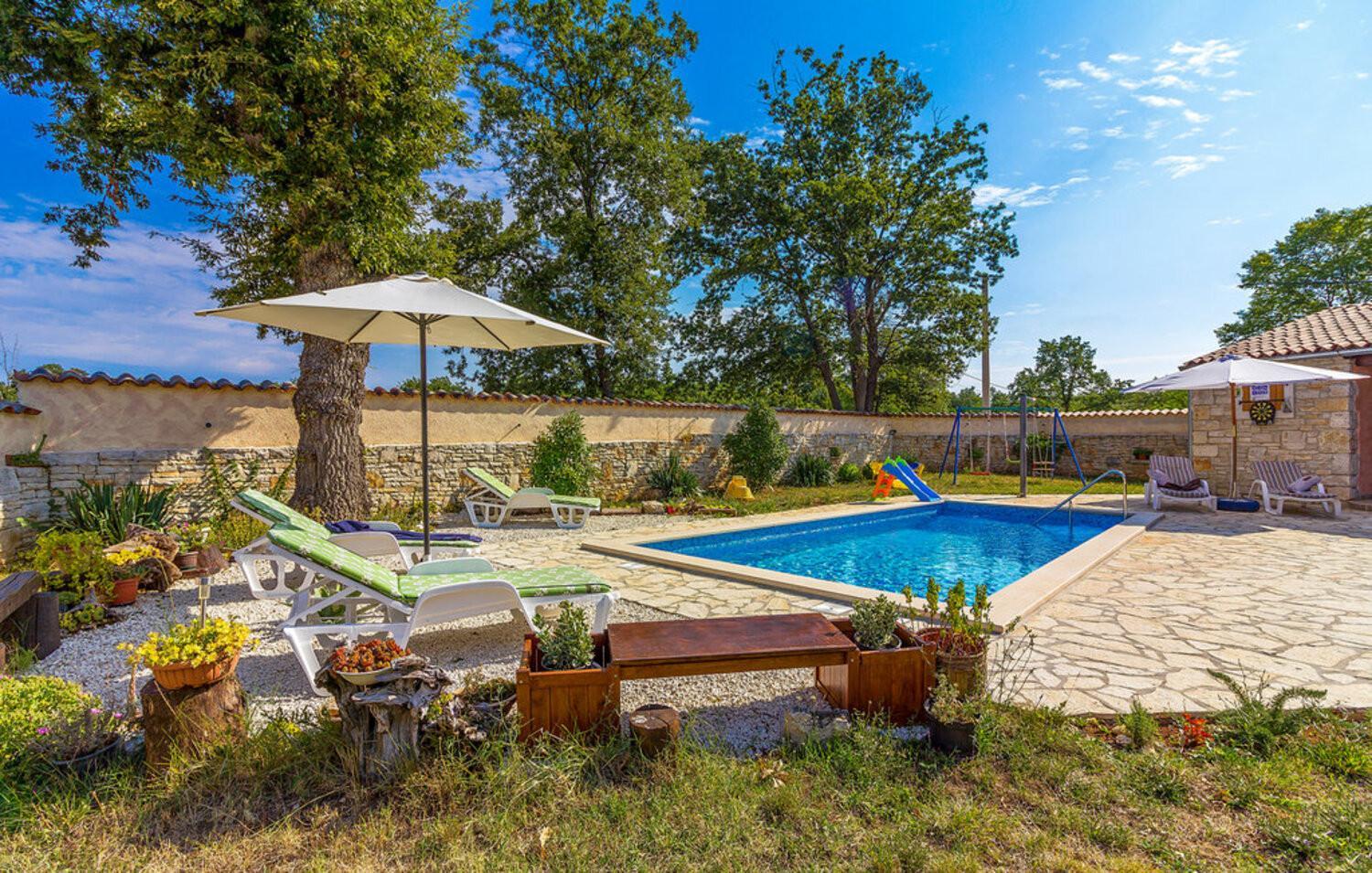 Villa Boduleri for 9 people in Central Istria with private pool & children playground view 5