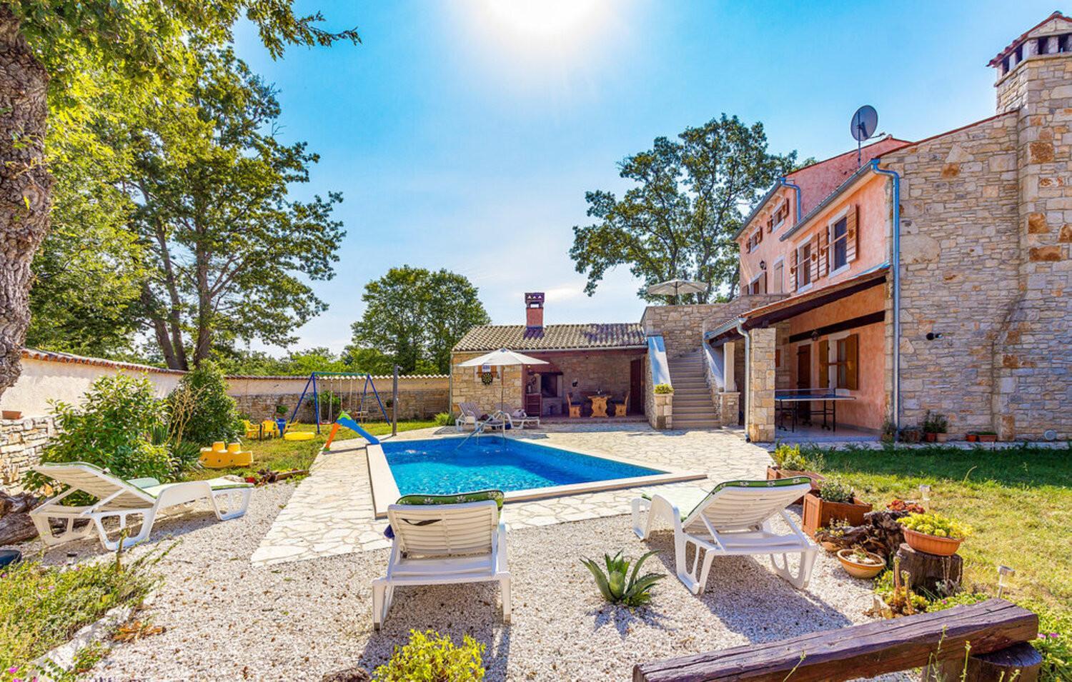 Villa Boduleri for 9 people in Central Istria with private pool & children playground view 4