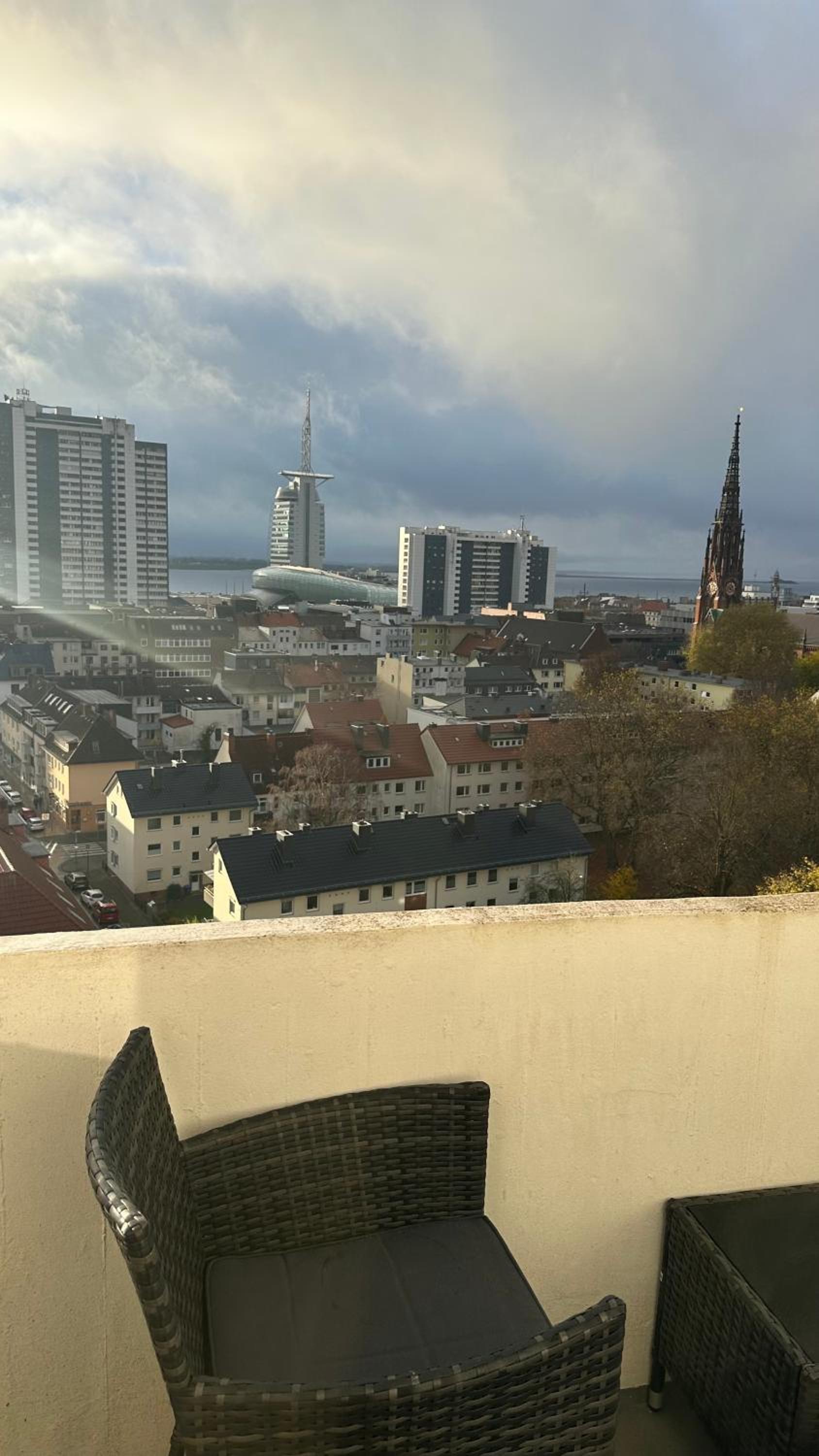Penthouse Atmosphäre mit Meerblick FeWo am Deich 11