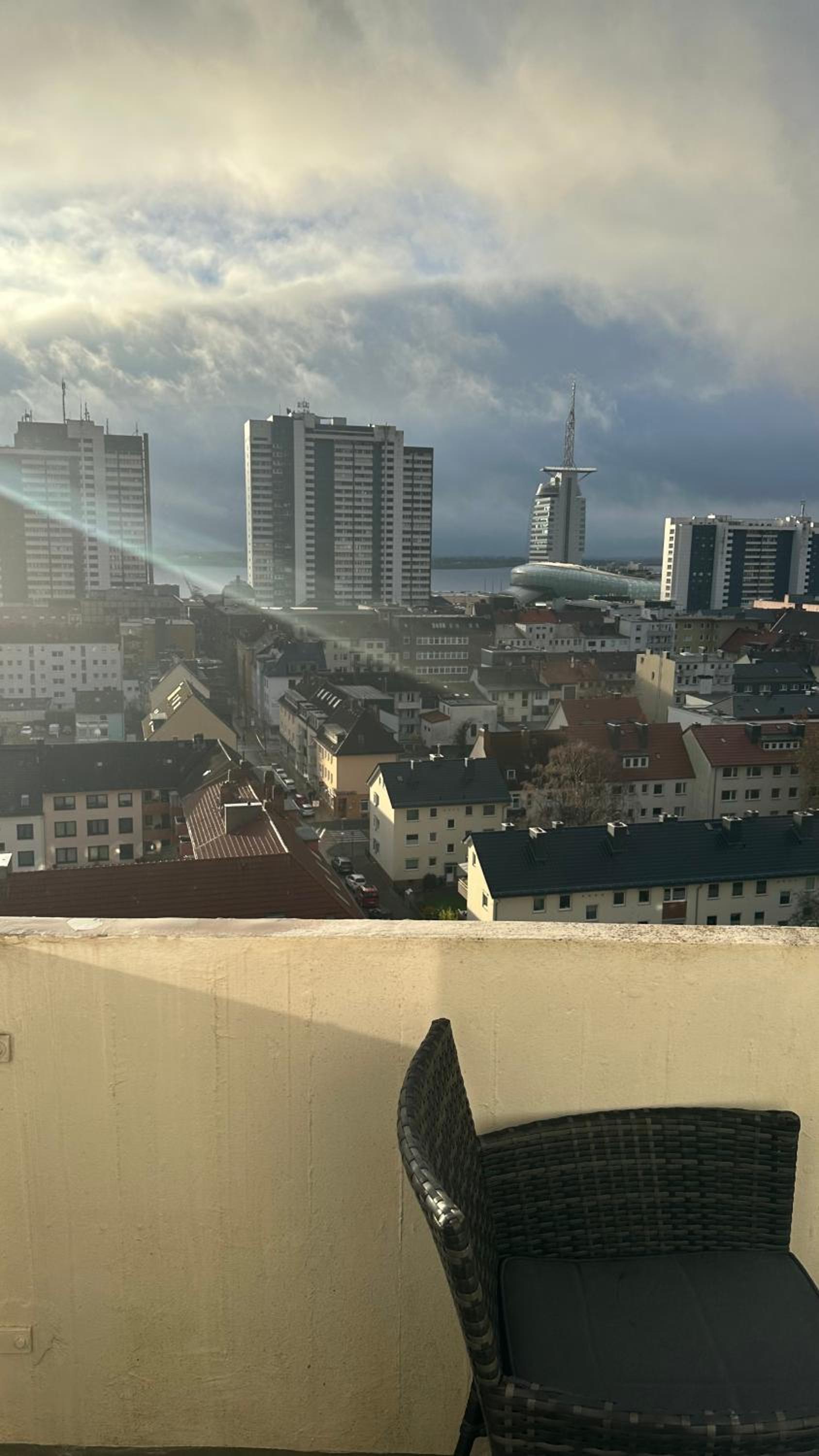 Penthouse Atmosphäre mit Meerblick FeWo am Deich 11