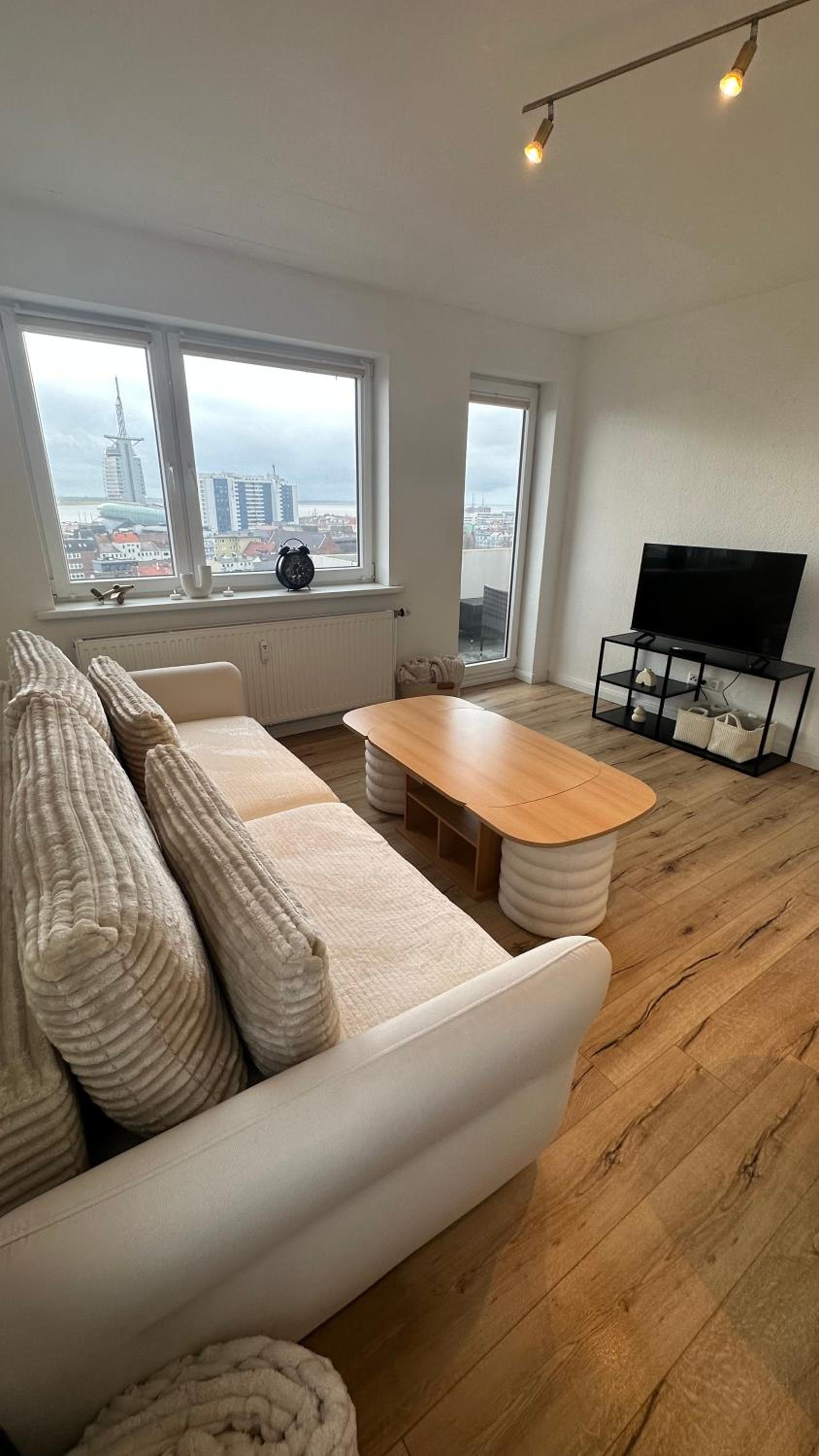 Penthouse Atmosphäre mit Meerblick FeWo am Deich 11