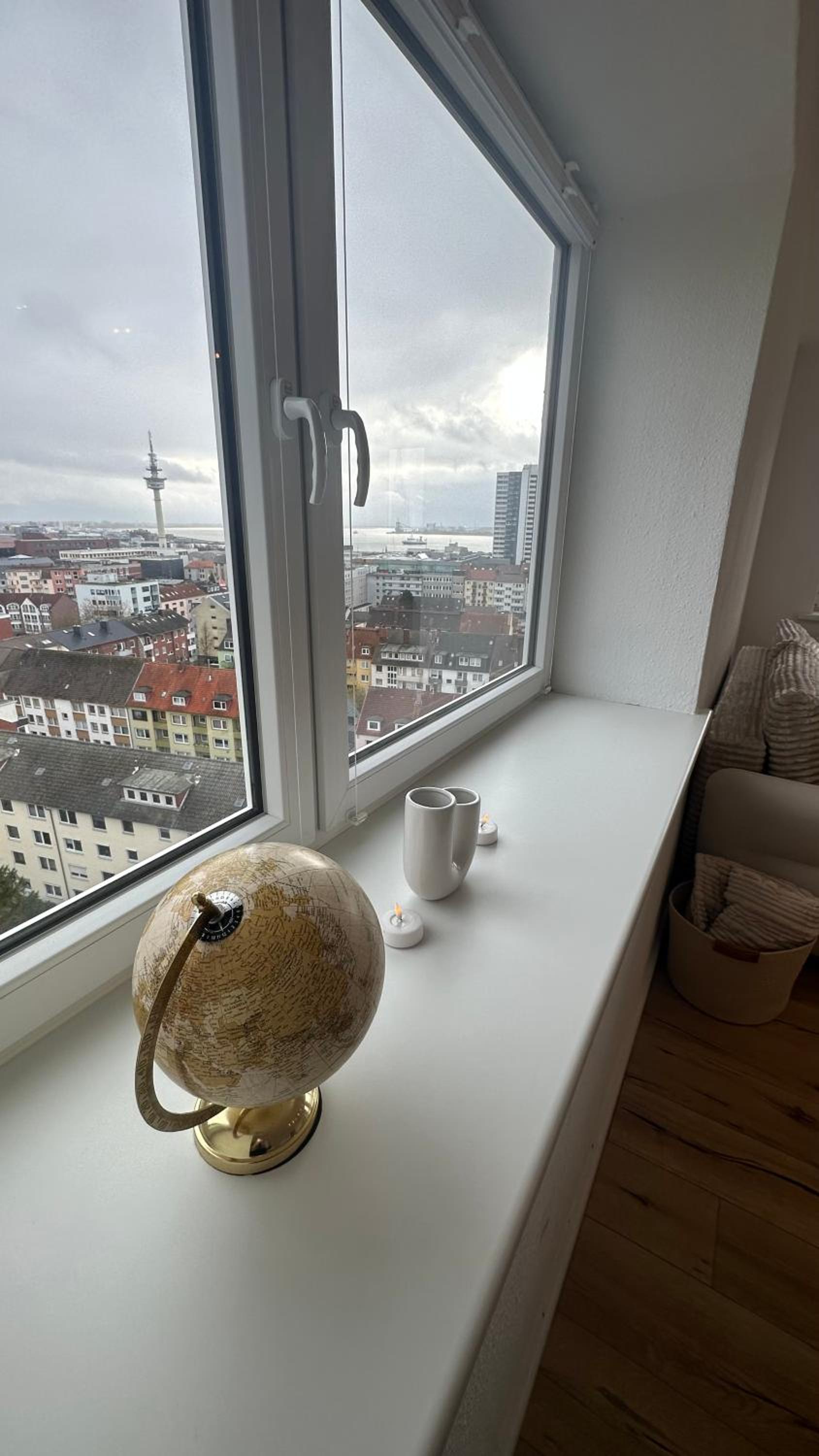 Penthouse Atmosphäre mit Meerblick FeWo am Deich 11