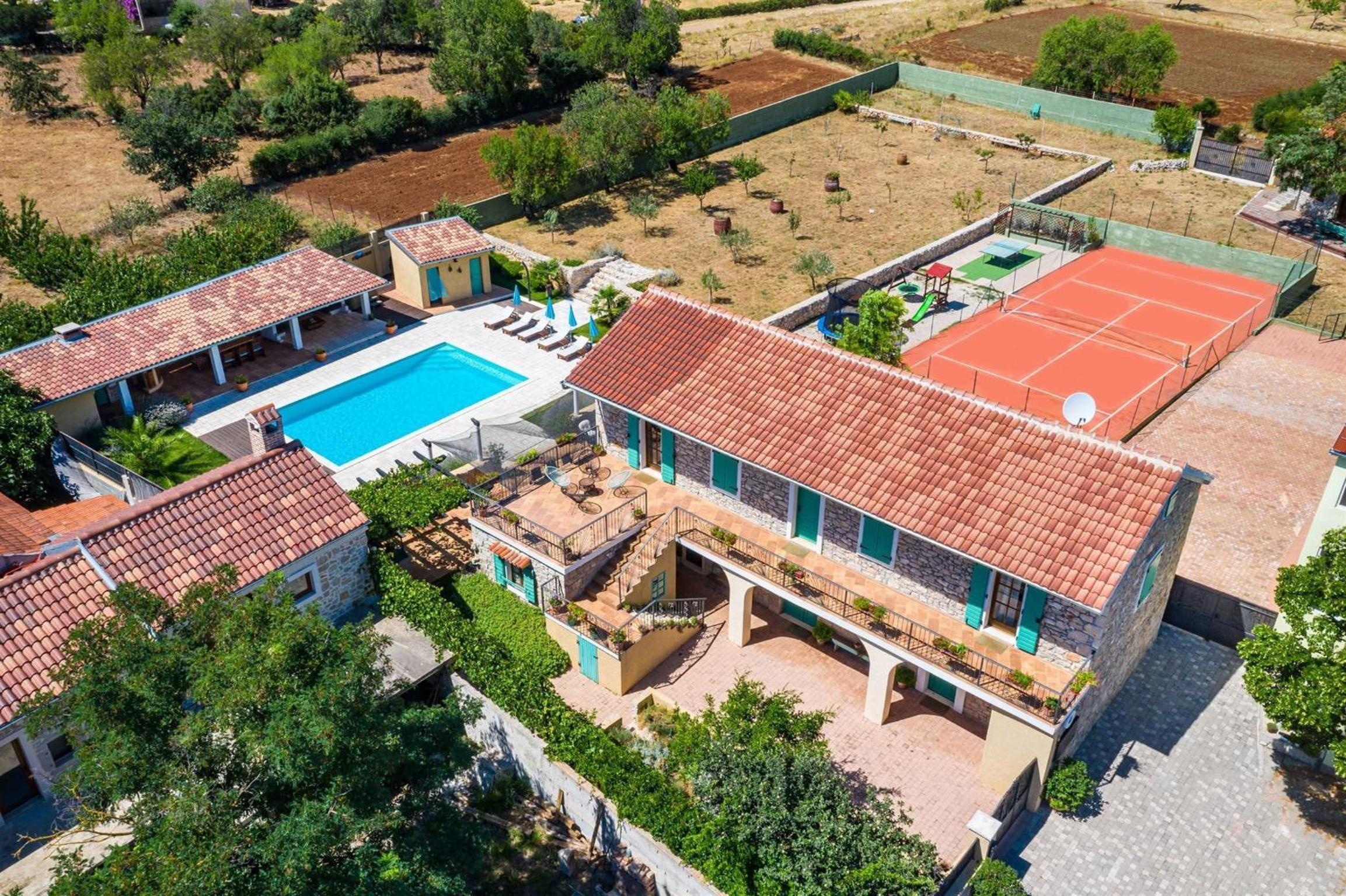 MY DALMATIA - Villa Kadulja with private pool and tennis court view 3
