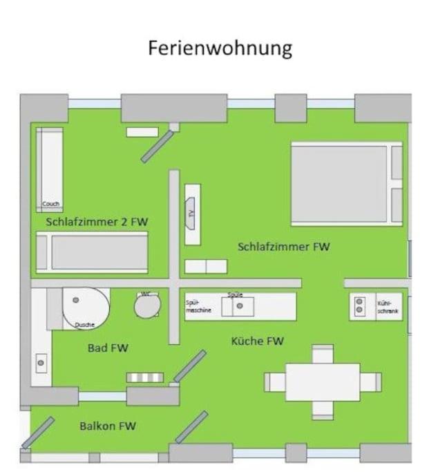 Neu ! Moderne Ferienwohnung im Denkmal mit SmartTV