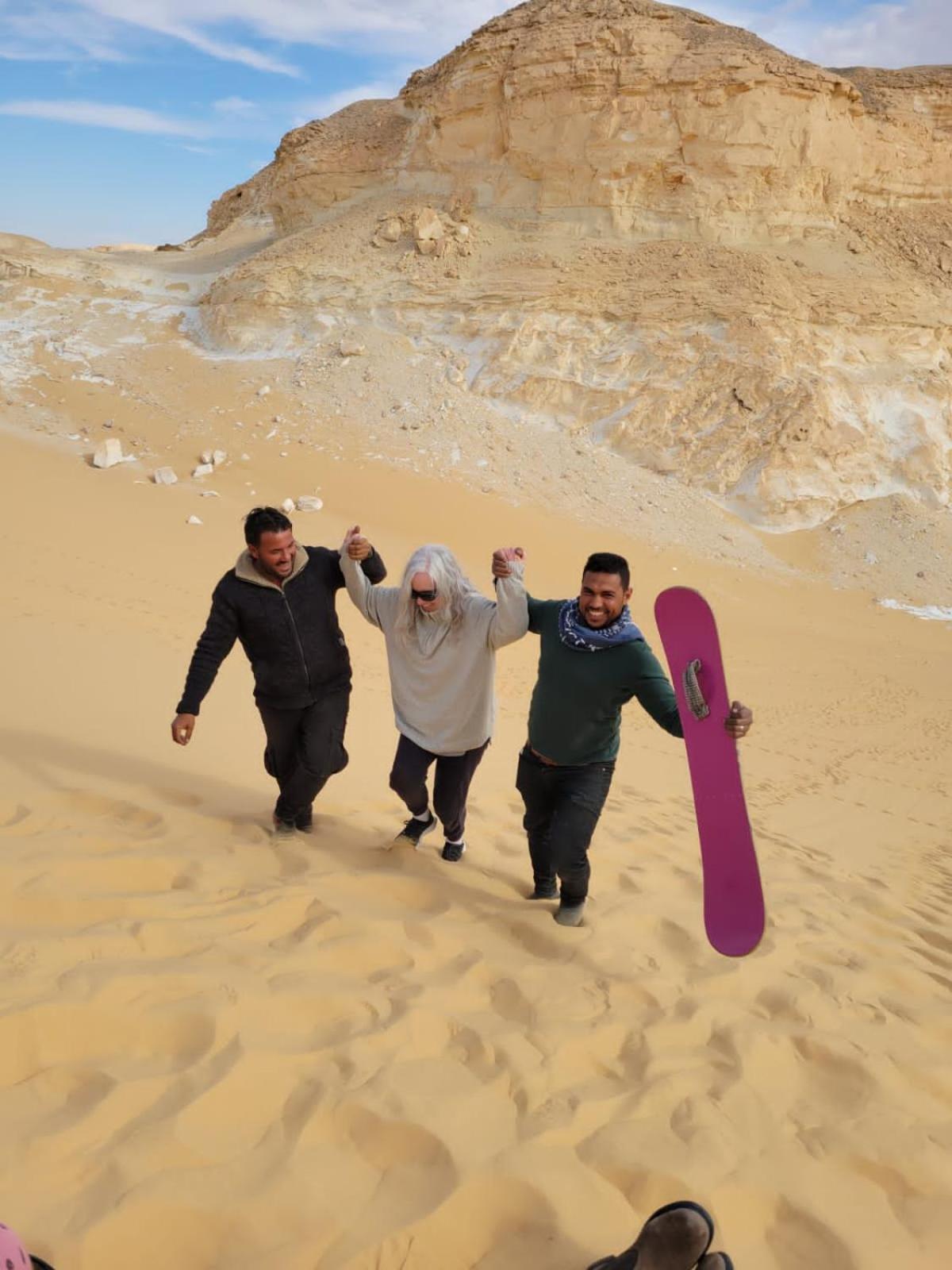 Egypt white and black desert with Camping