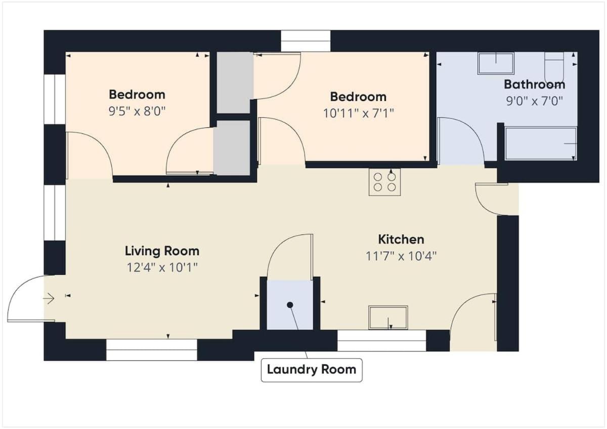 Chic 2BR top-floor gem photo 5